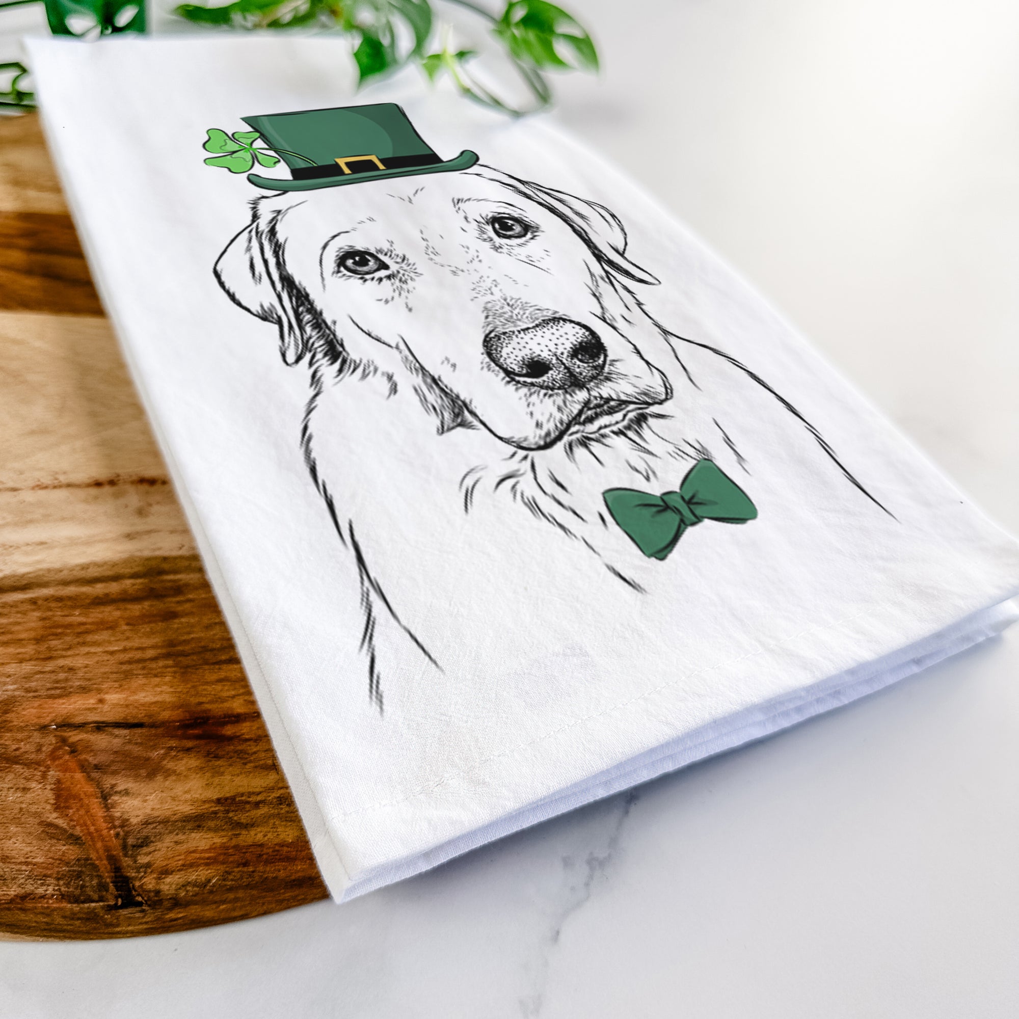 Duke the Yellow Lab Tea Towel