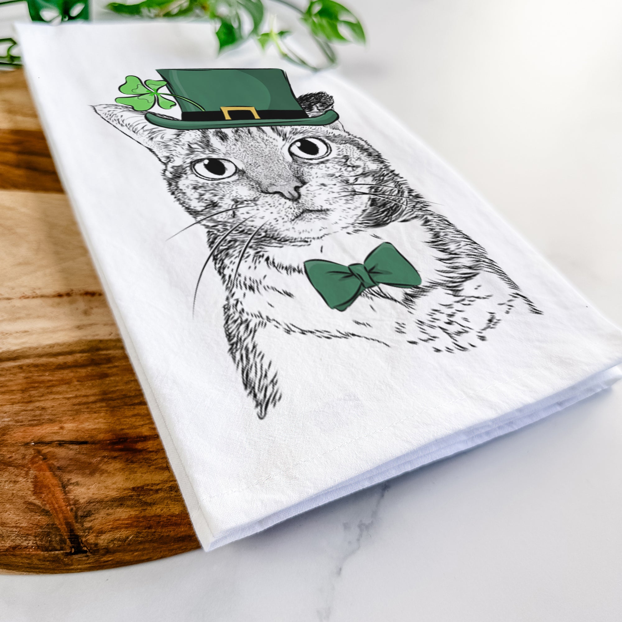 Eleanor the Domestic Shorthair Cat Tea Towel