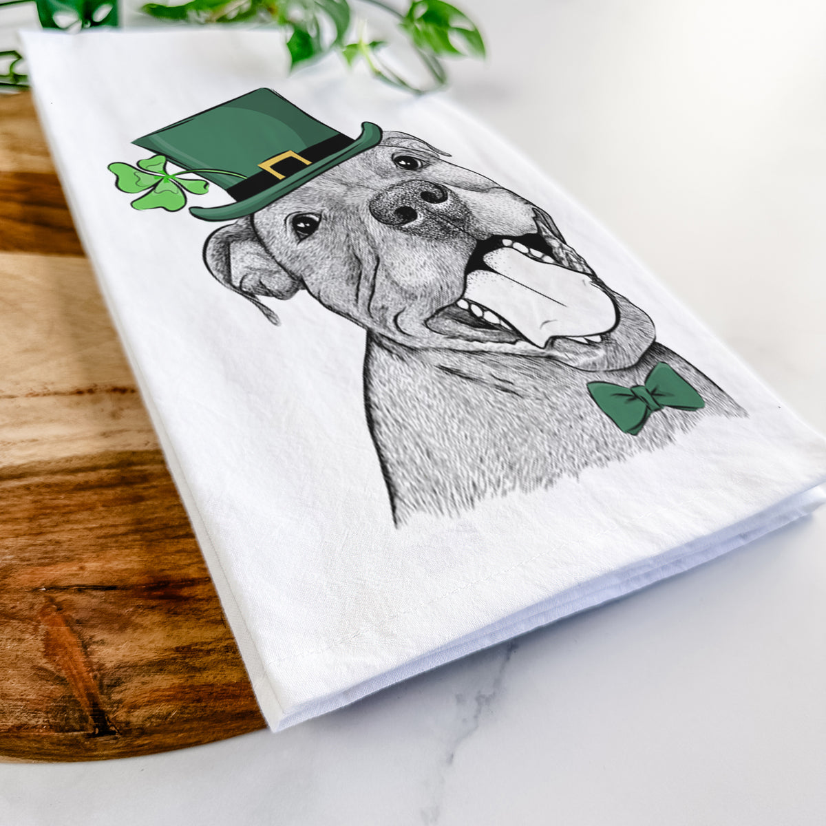 Eloise the Pitbull Mix Tea Towel