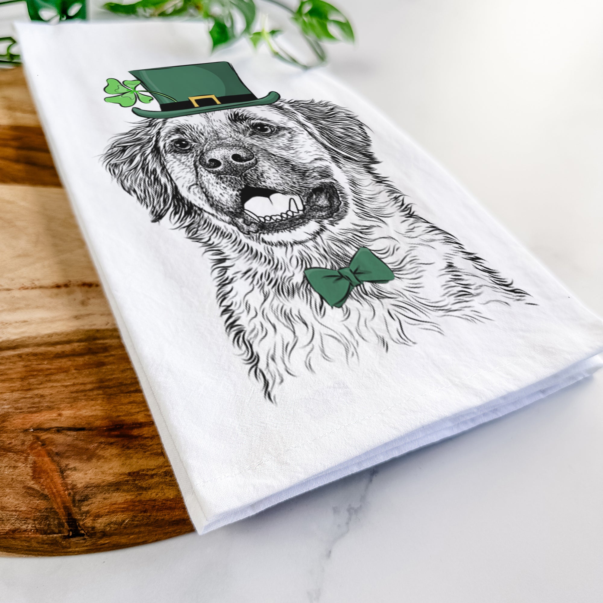 Finn the Mixed Breed Tea Towel