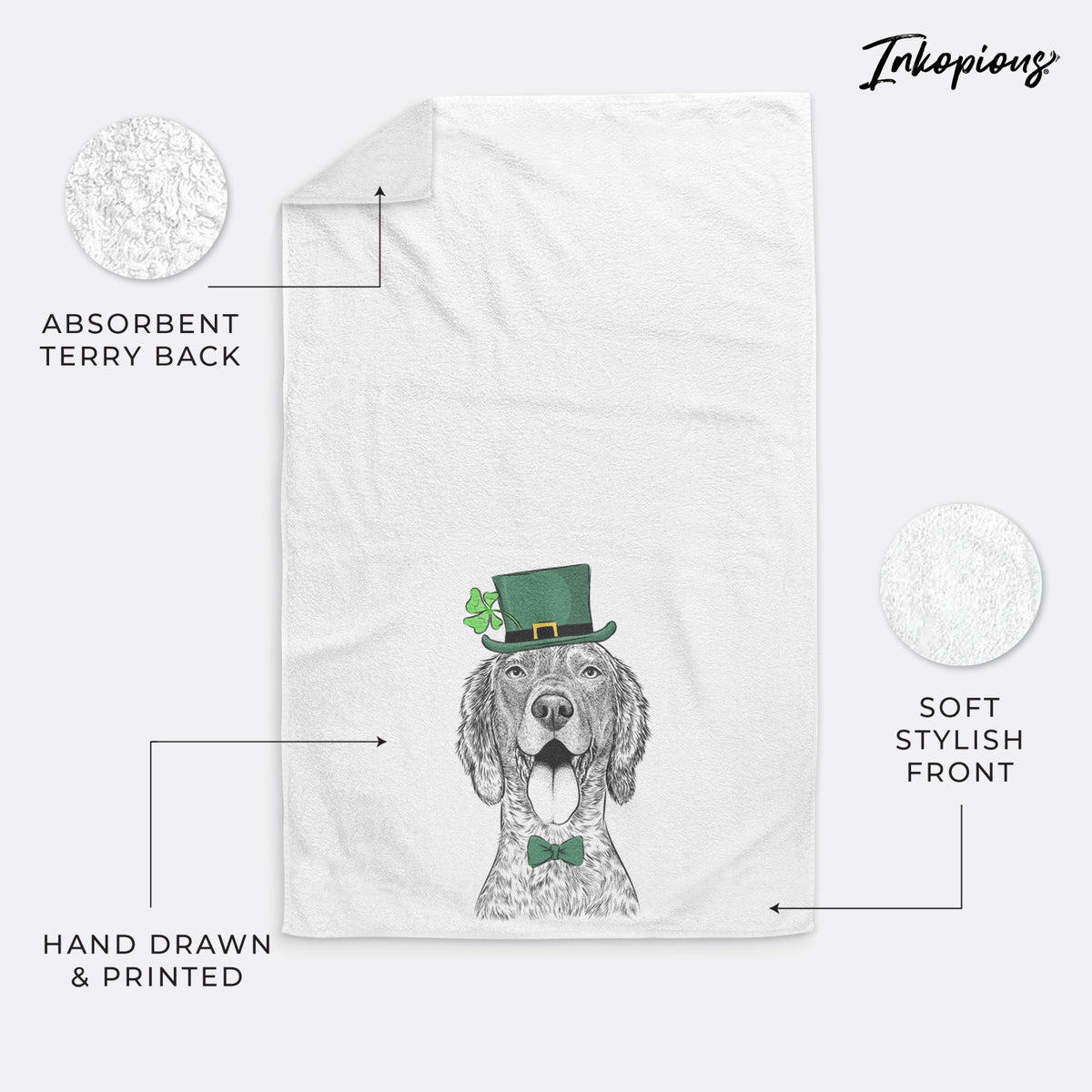 Freddy the English Setter Premium Hand Towel