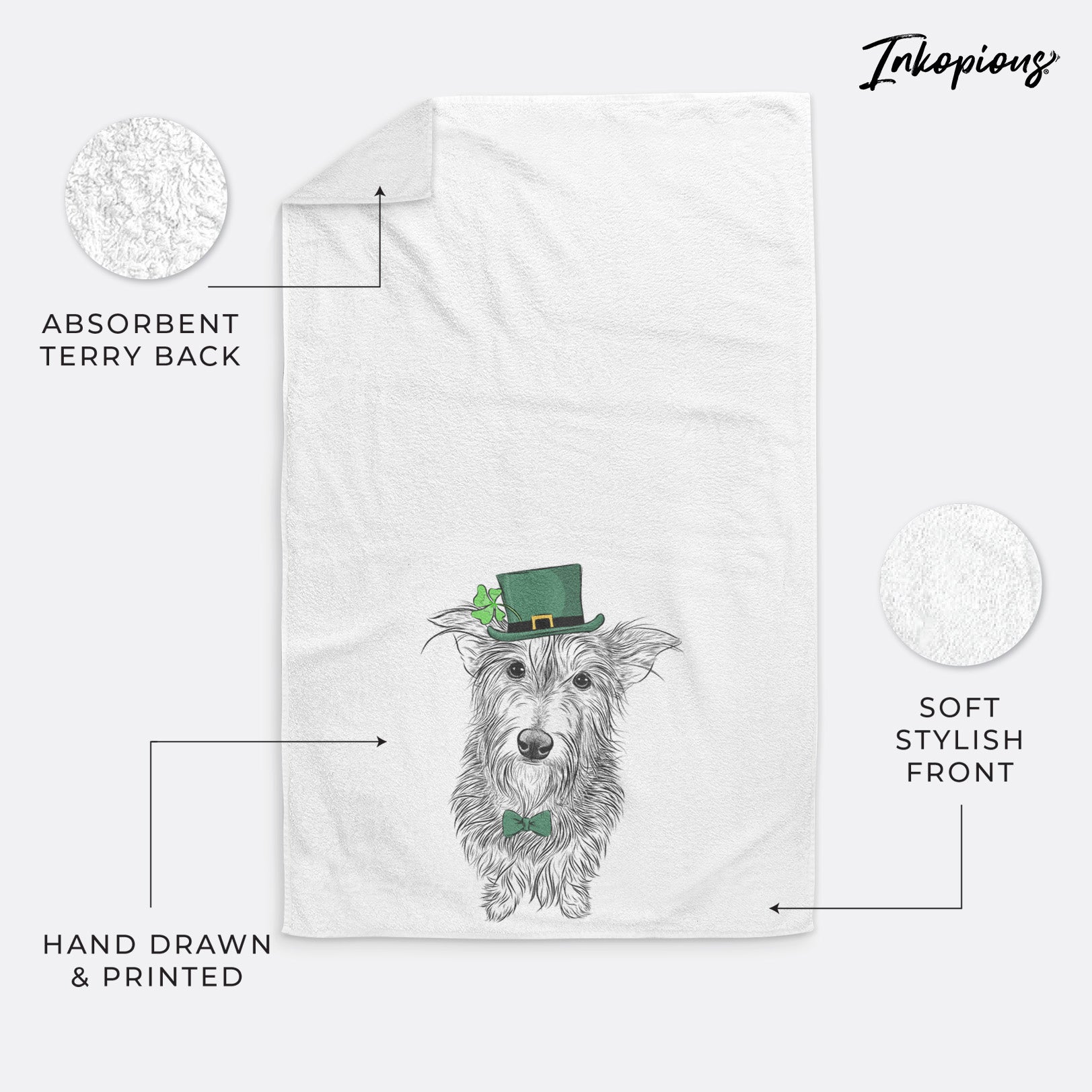 Frida Doggo the Rescue Terrier Mix Premium Hand Towel