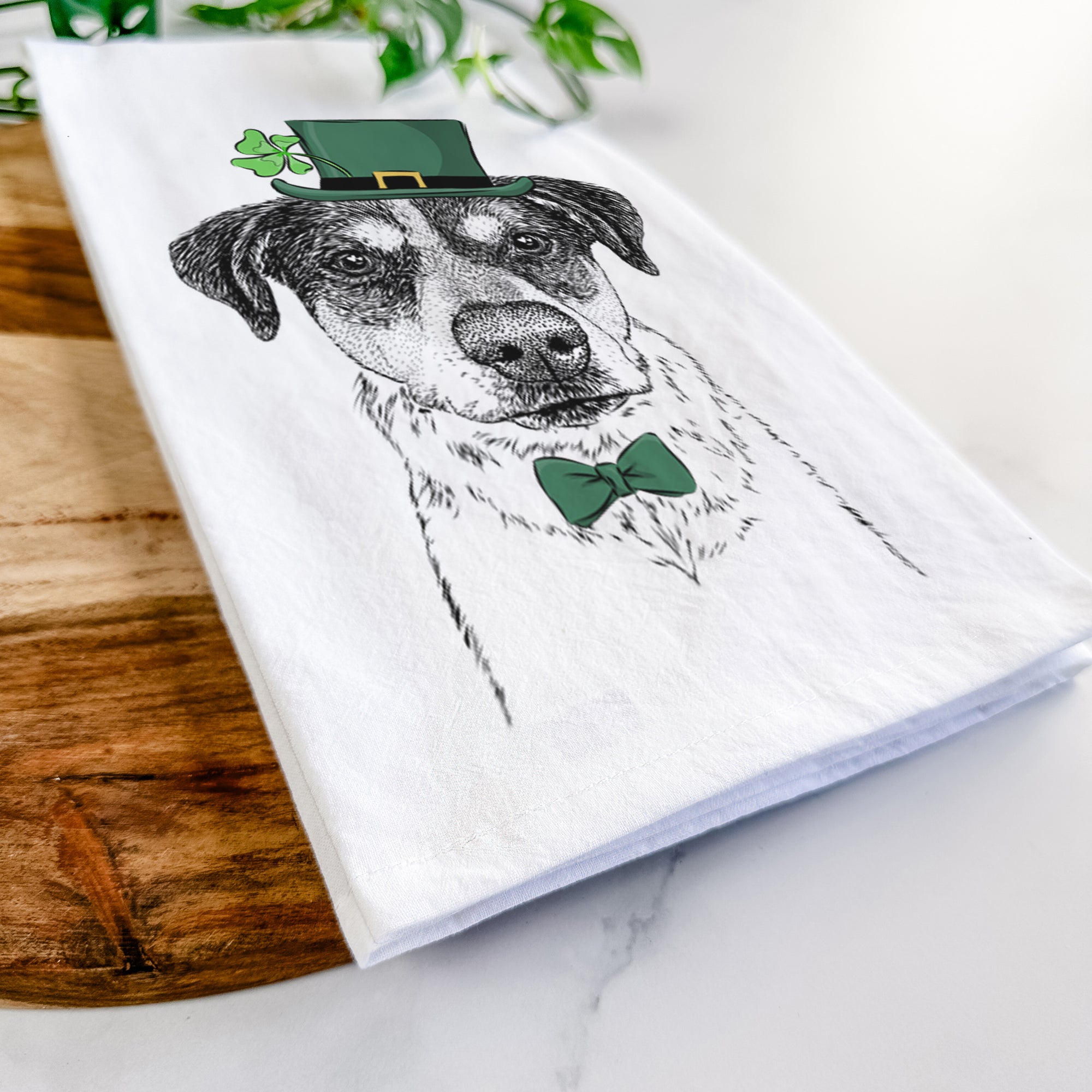 Gertrude the Mixed Breed Tea Towel