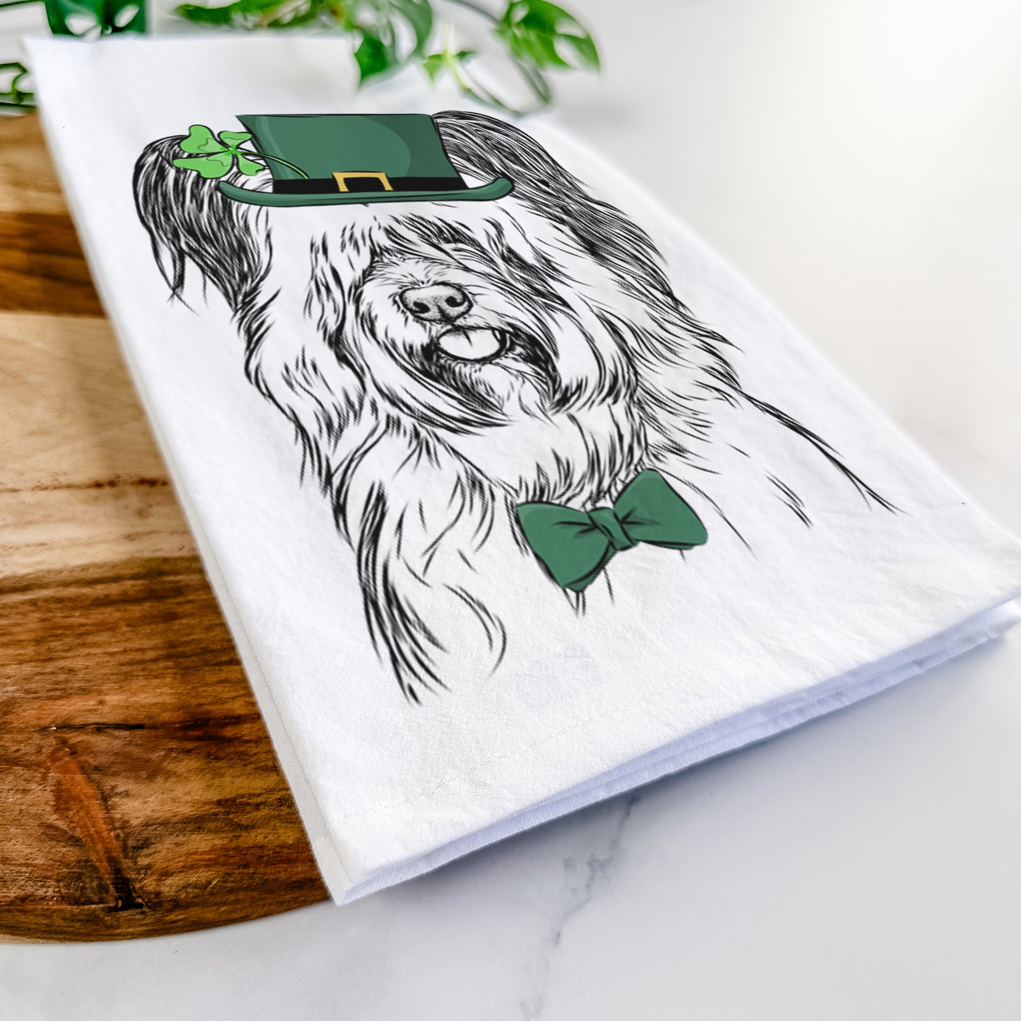 Gideon the Skye Terrier Tea Towel