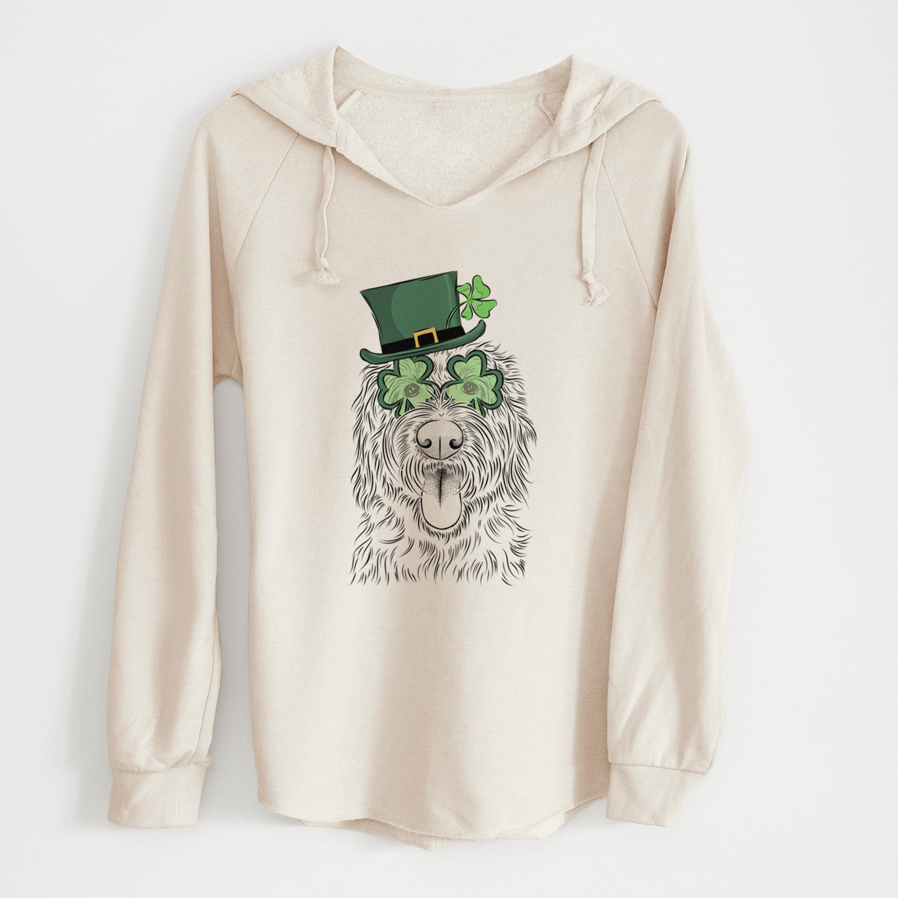 St. Patrick's Glasses Bennett the Doodle- Cali Wave Hooded Sweatshirt