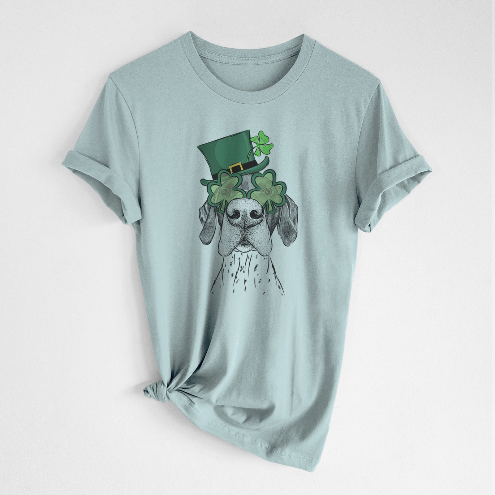 St. Patrick's Glasses Booze the German Shorthaired Pointer - Unisex Crewneck