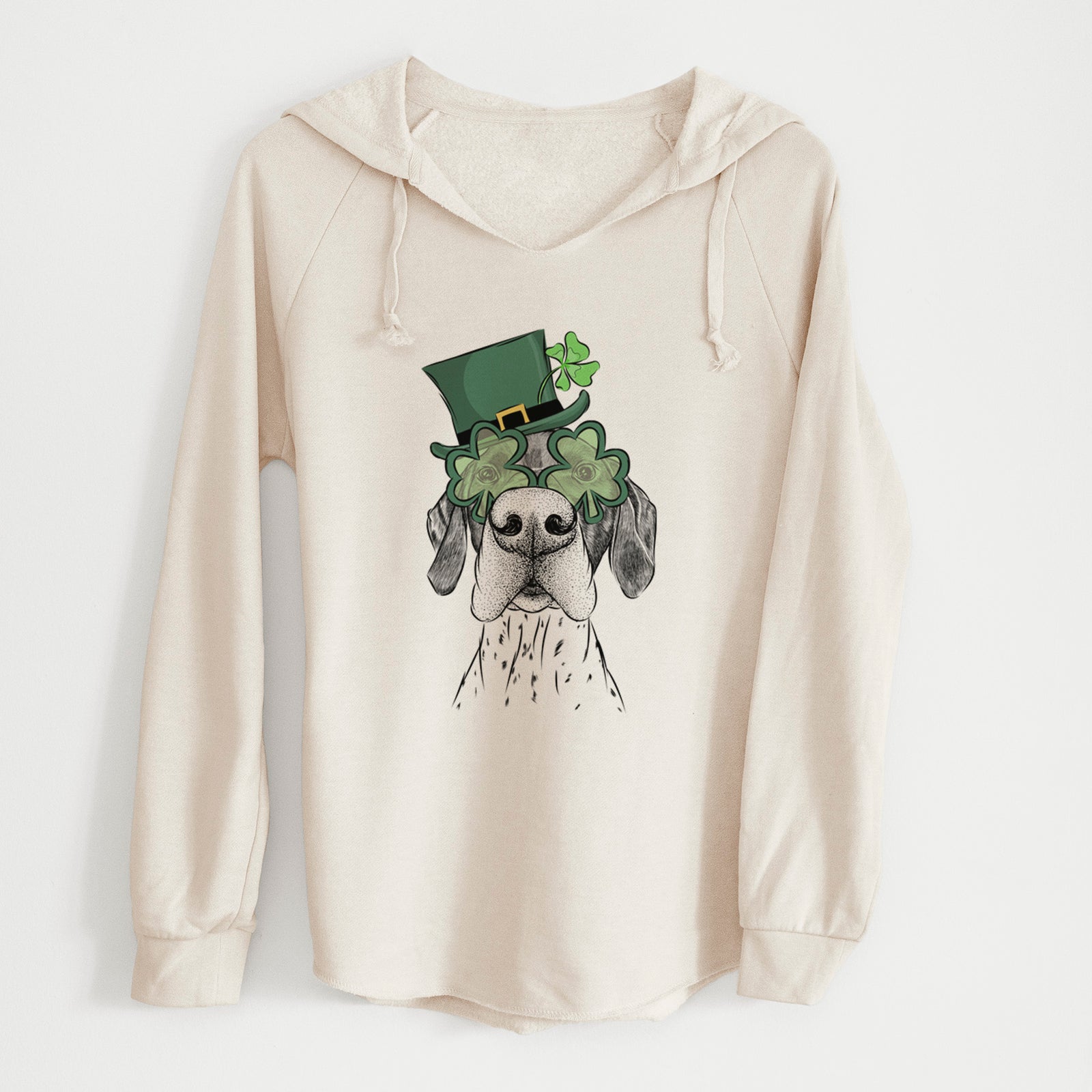 St. Patrick's Glasses Booze the German Shorthaired Pointer- Cali Wave Hooded Sweatshirt