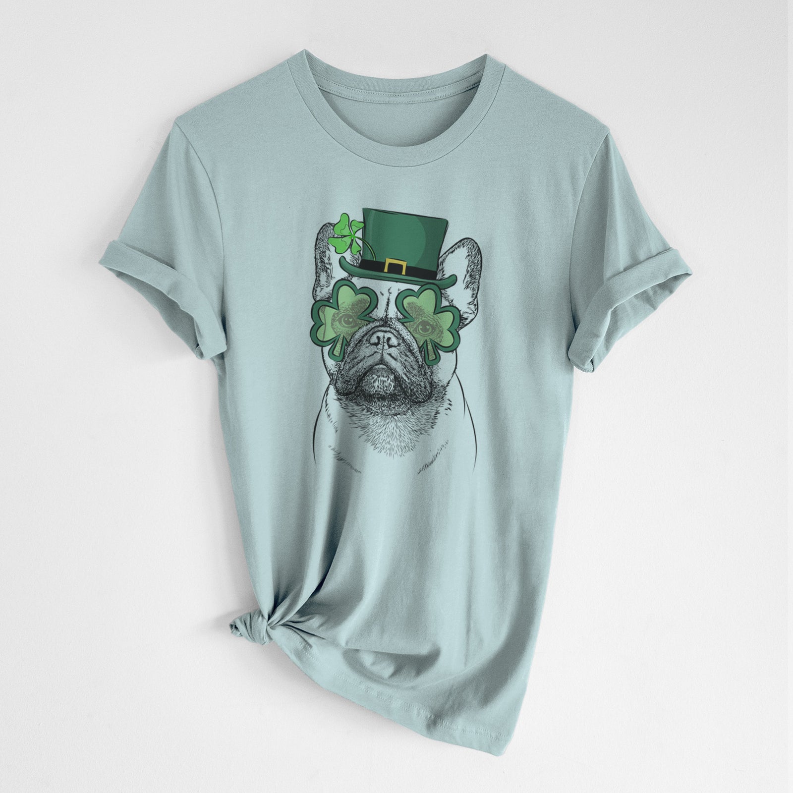 St. Patrick's Glasses Kingsleigh the French Bulldog - Unisex Crewneck