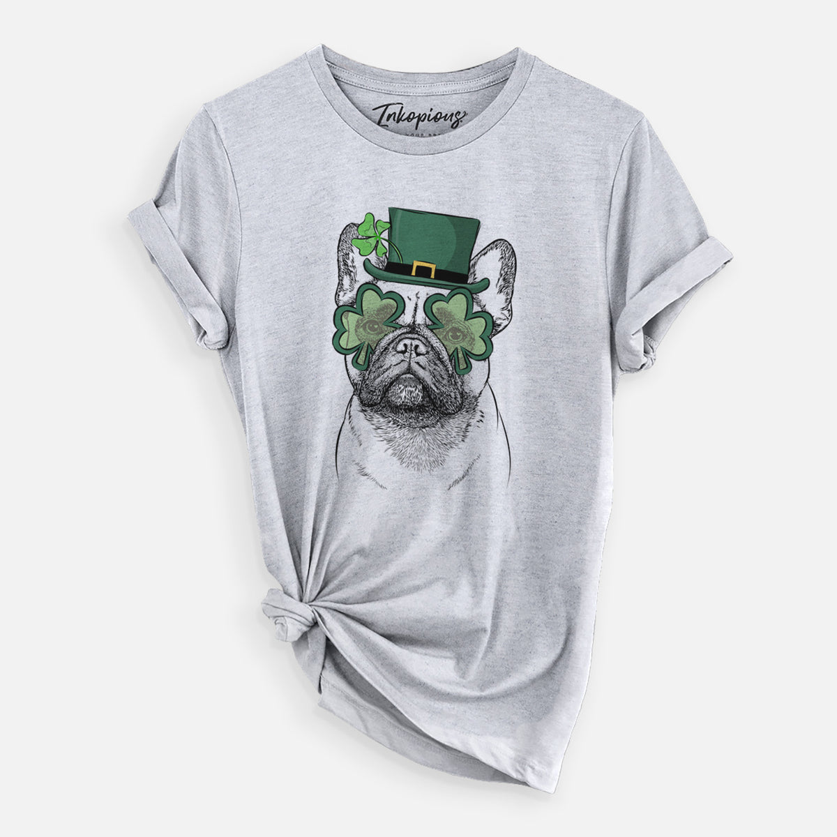 St. Patrick's Glasses Kingsleigh the French Bulldog - Unisex Crewneck