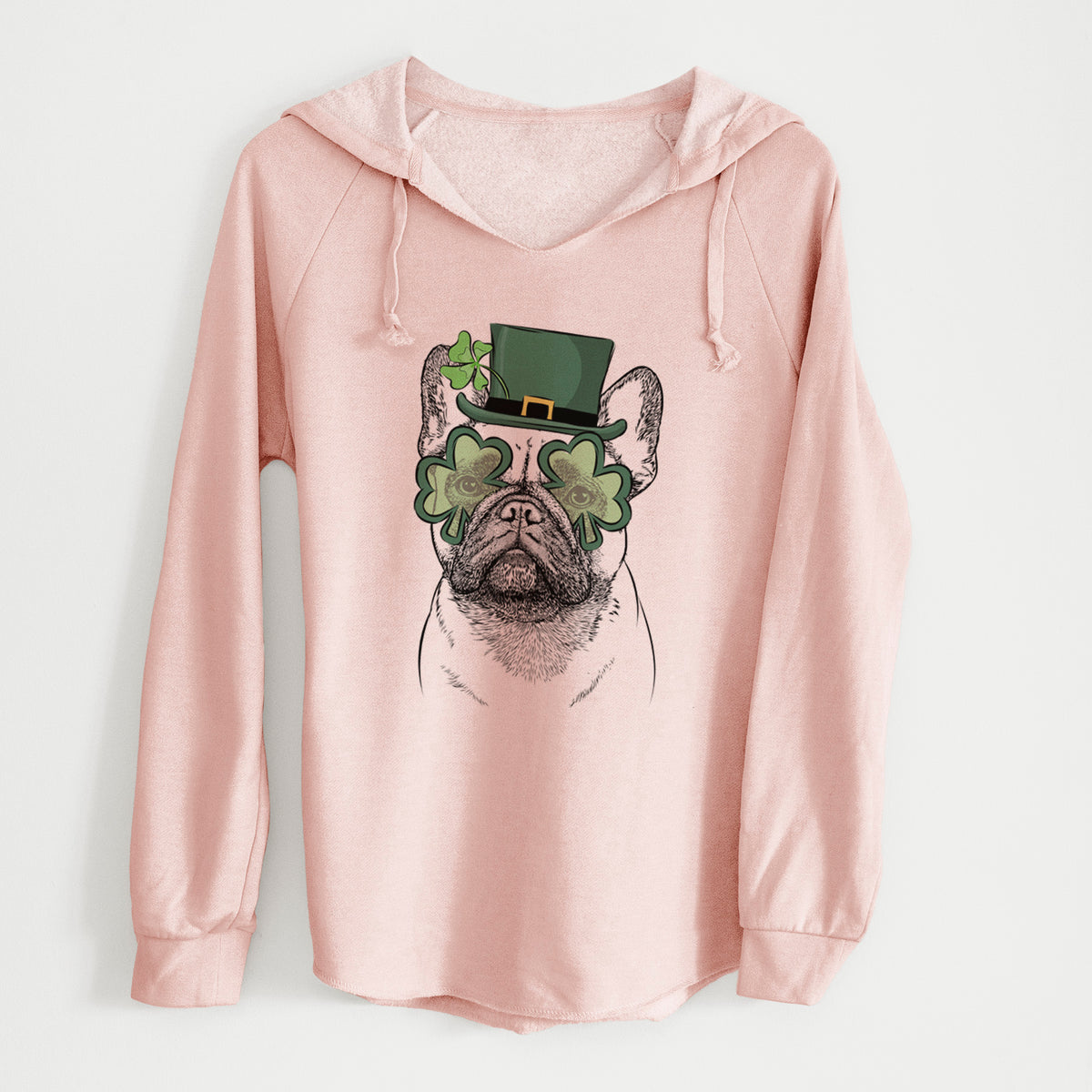 St. Patrick's Glasses Kingsleigh the French Bulldog- Cali Wave Hooded Sweatshirt