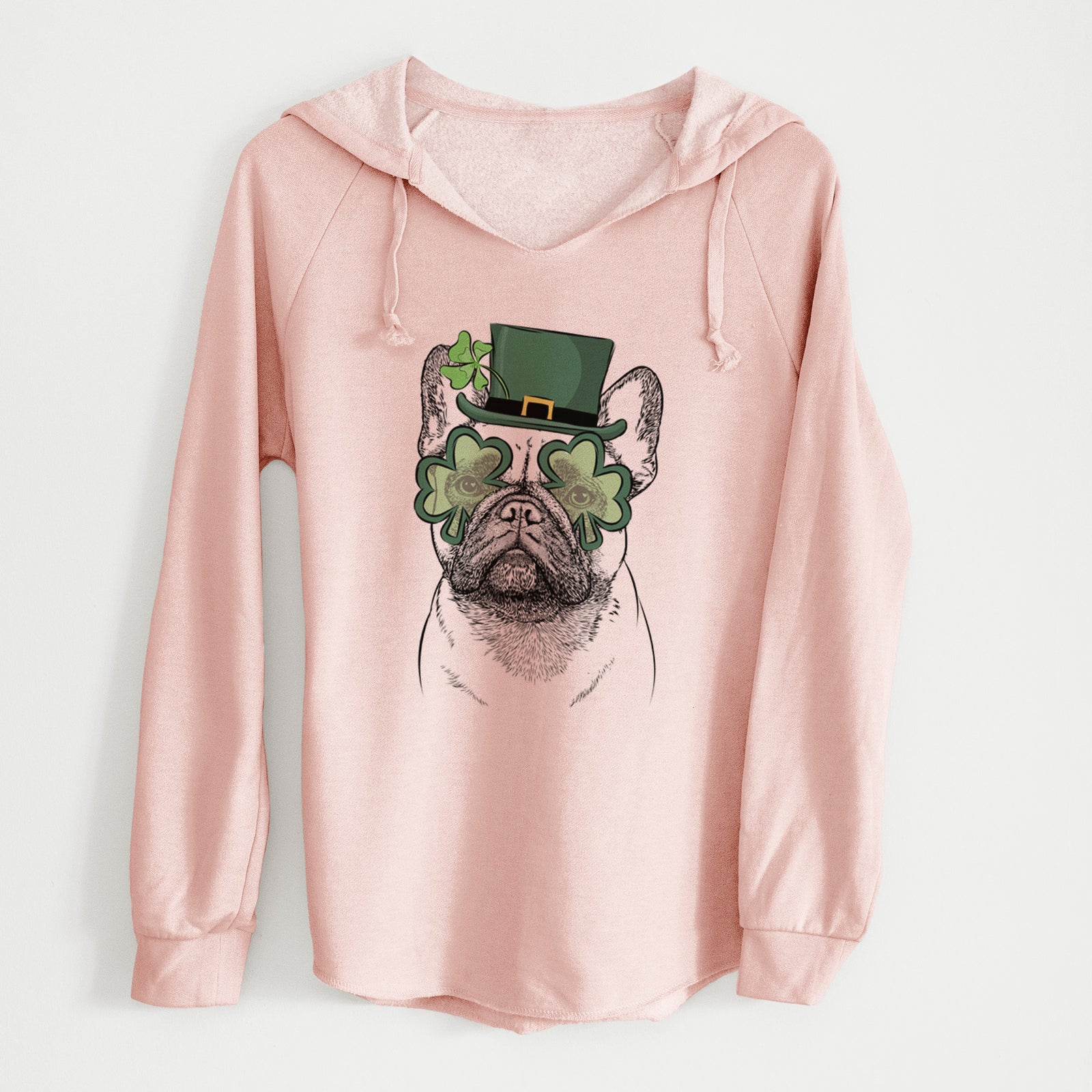 St. Patrick's Glasses Kingsleigh the French Bulldog- Cali Wave Hooded Sweatshirt