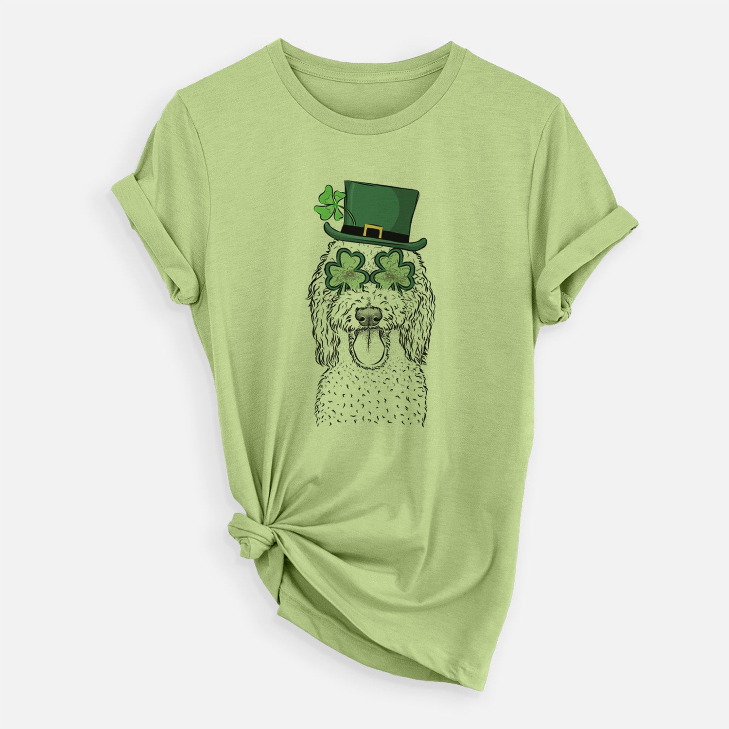 St. Patrick's Glasses Pavlov the Goldendoodle - Unisex Crewneck