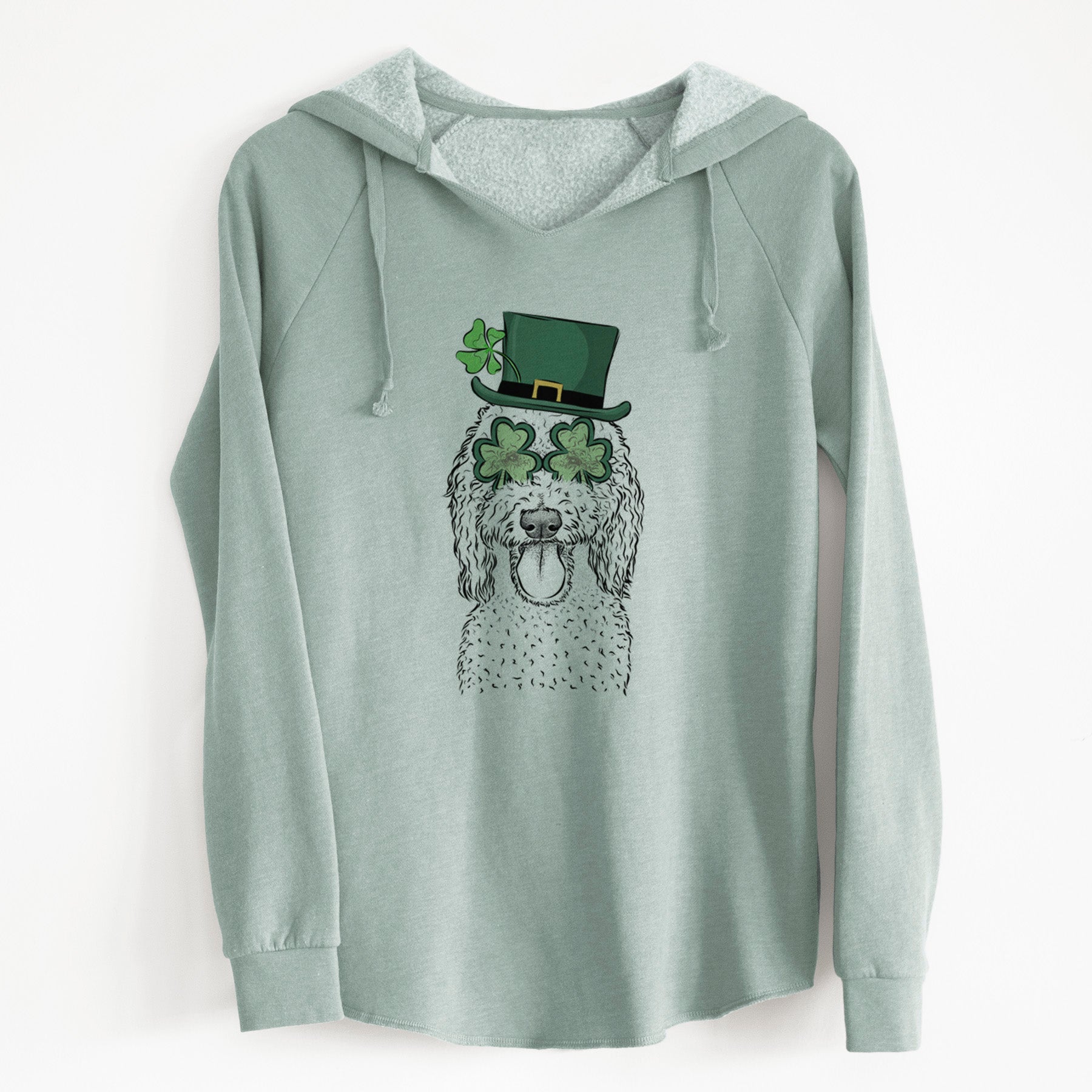 St. Patrick's Glasses Pavlov the Goldendoodle- Cali Wave Hooded Sweatshirt