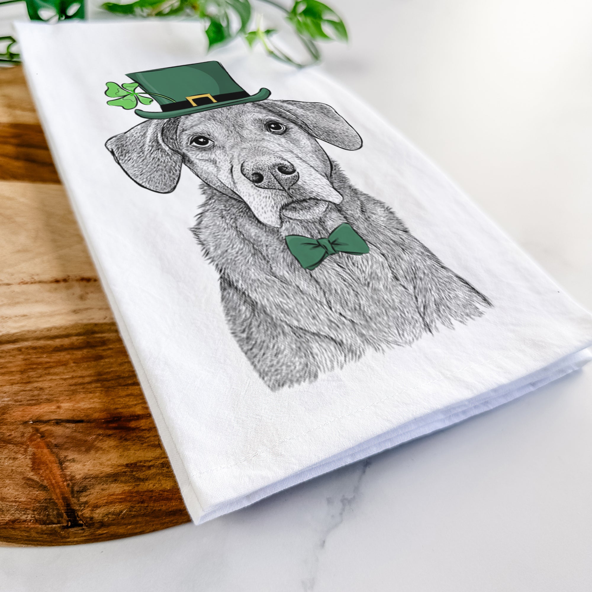 Gravy the Plott Hound Beagle Mix Tea Towel