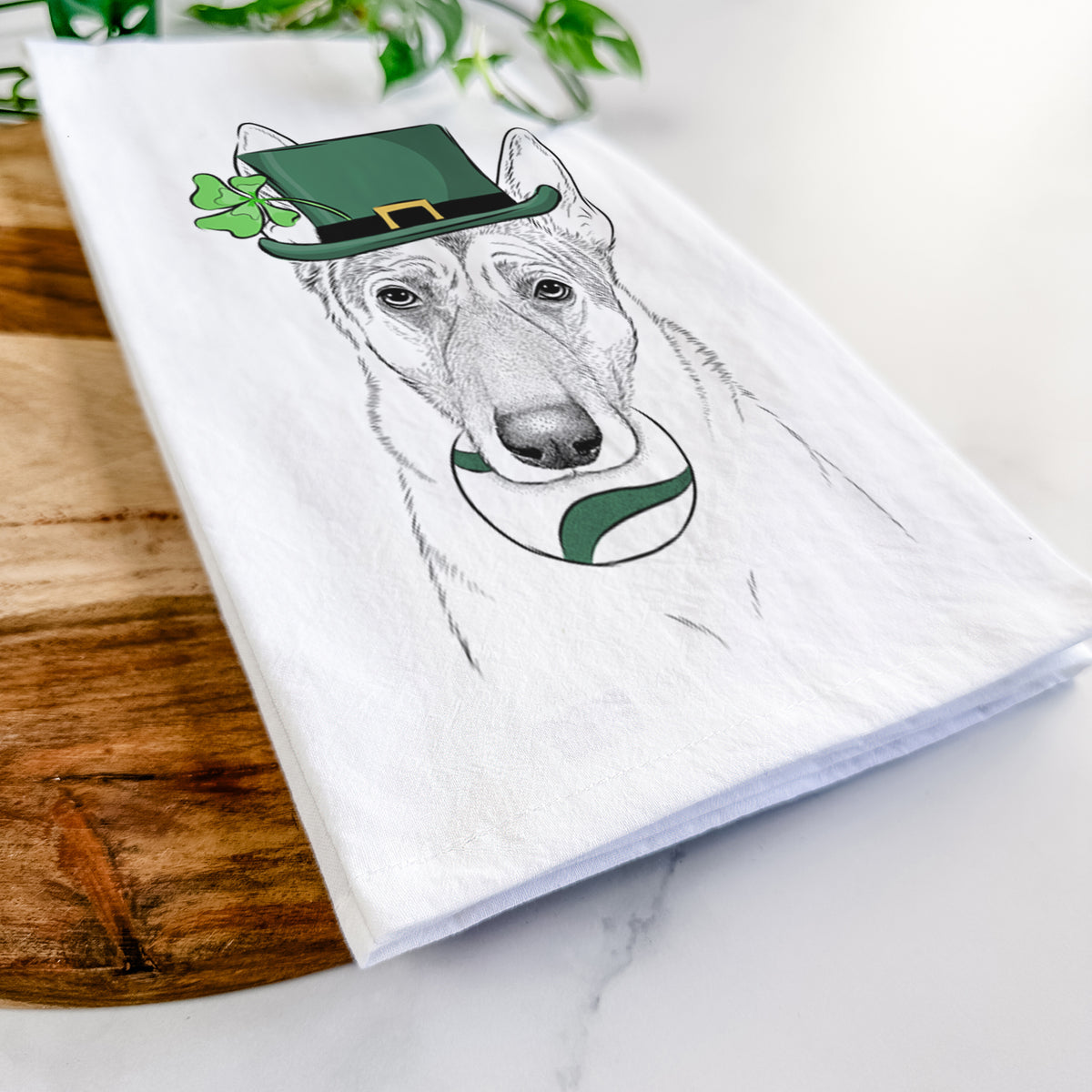 Greta the German Shepherd Tea Towel