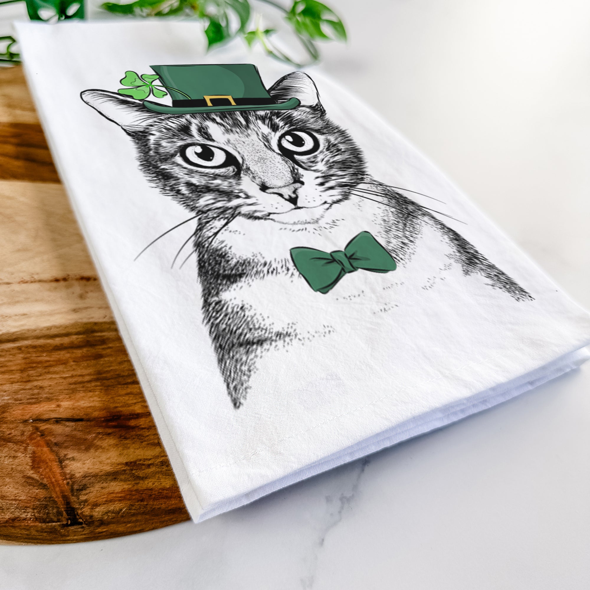 Hobbes the Tabby Cat Tea Towel