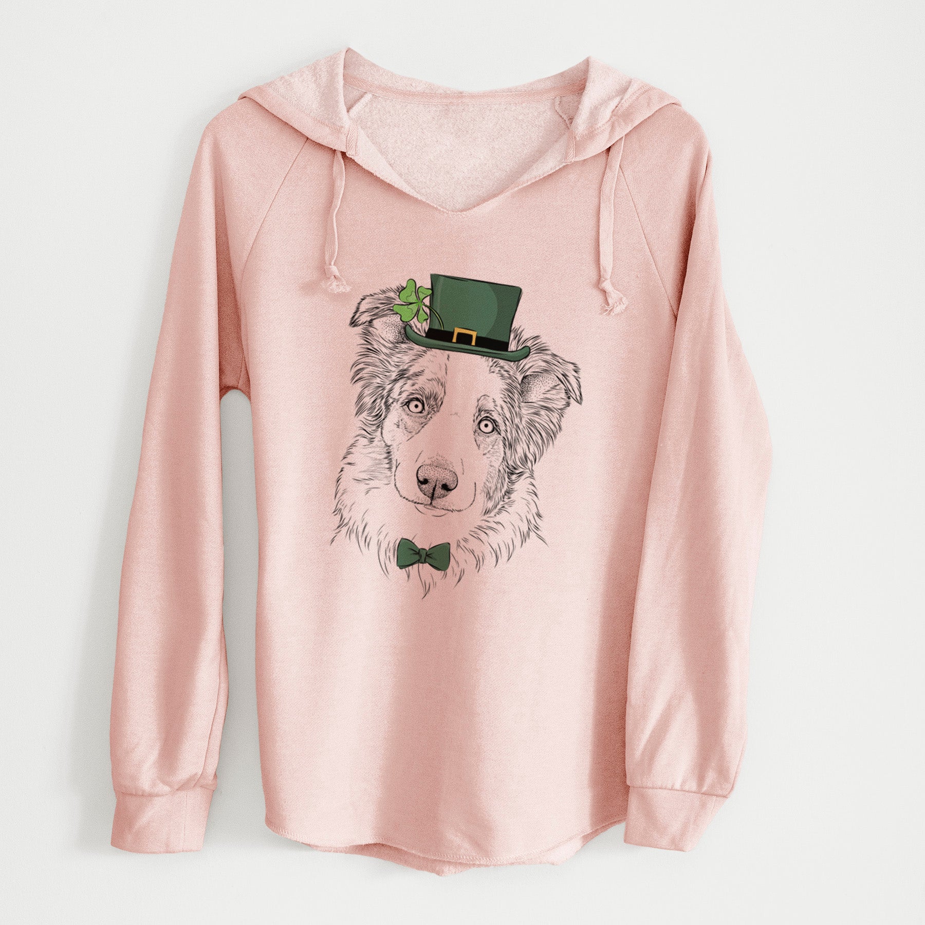 St. Patrick's HoneyBee the Miniature Australian Shepherd - Cali Wave Hooded Sweatshirt