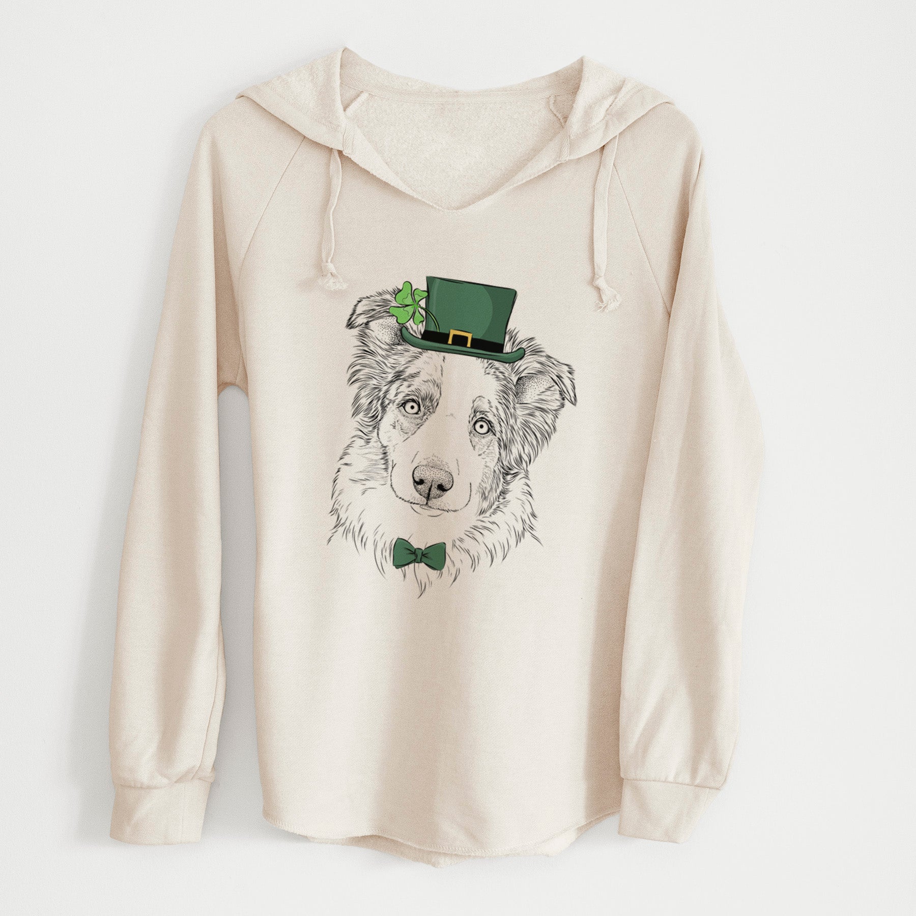 St. Patrick's HoneyBee the Miniature Australian Shepherd - Cali Wave Hooded Sweatshirt