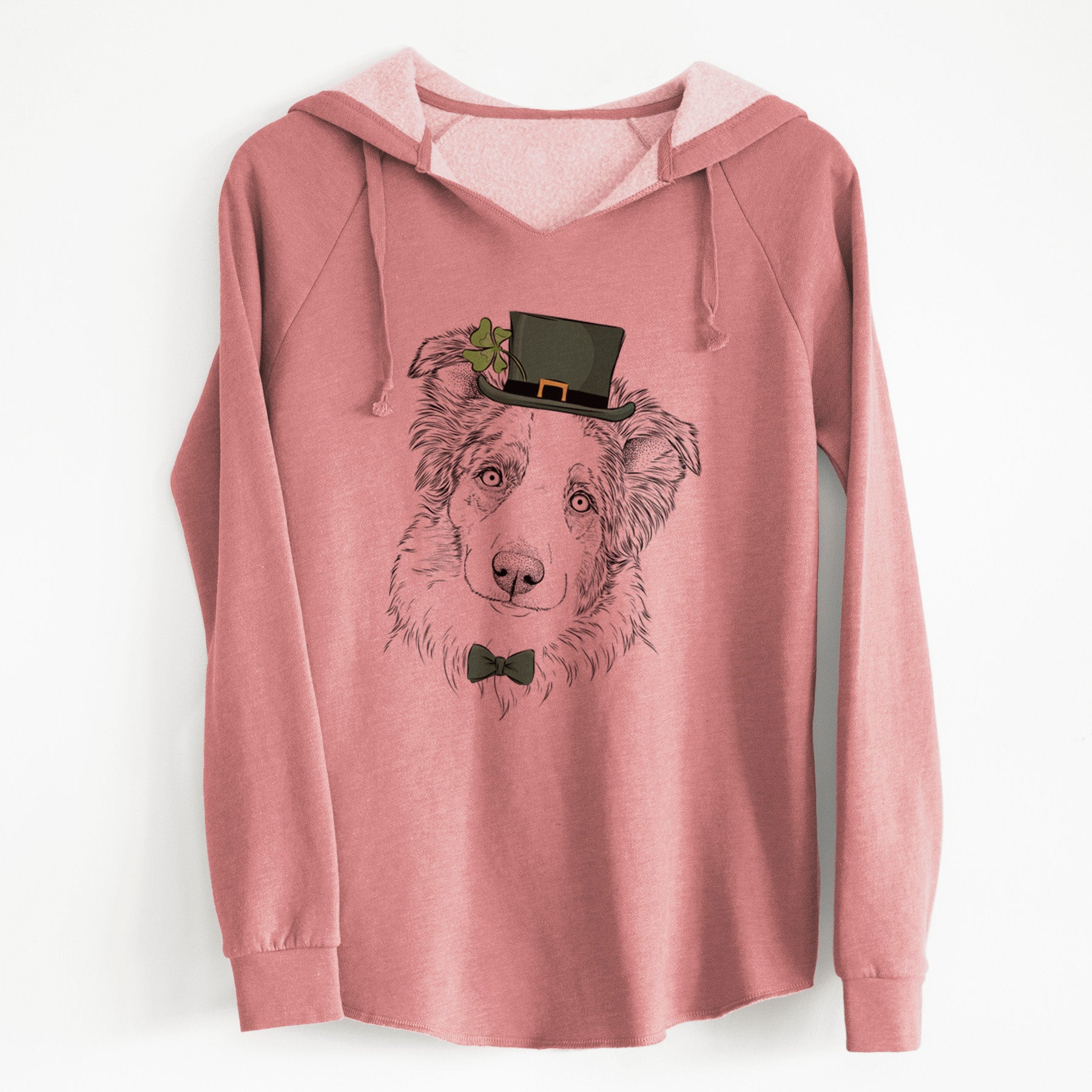 St. Patrick's HoneyBee the Miniature Australian Shepherd - Cali Wave Hooded Sweatshirt