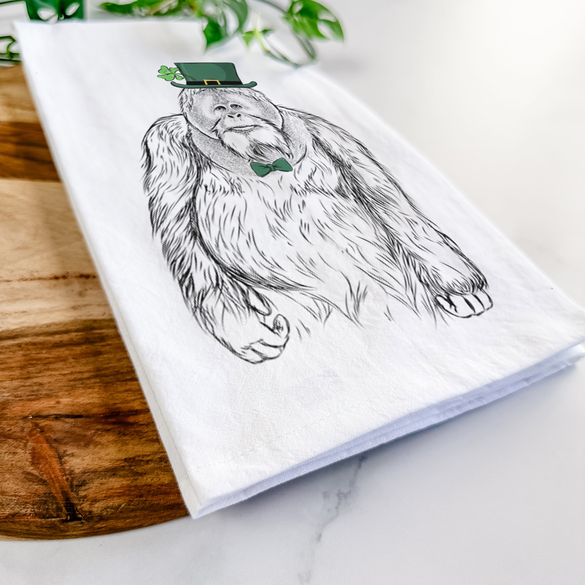 Horace the Male Orangutan Tea Towel