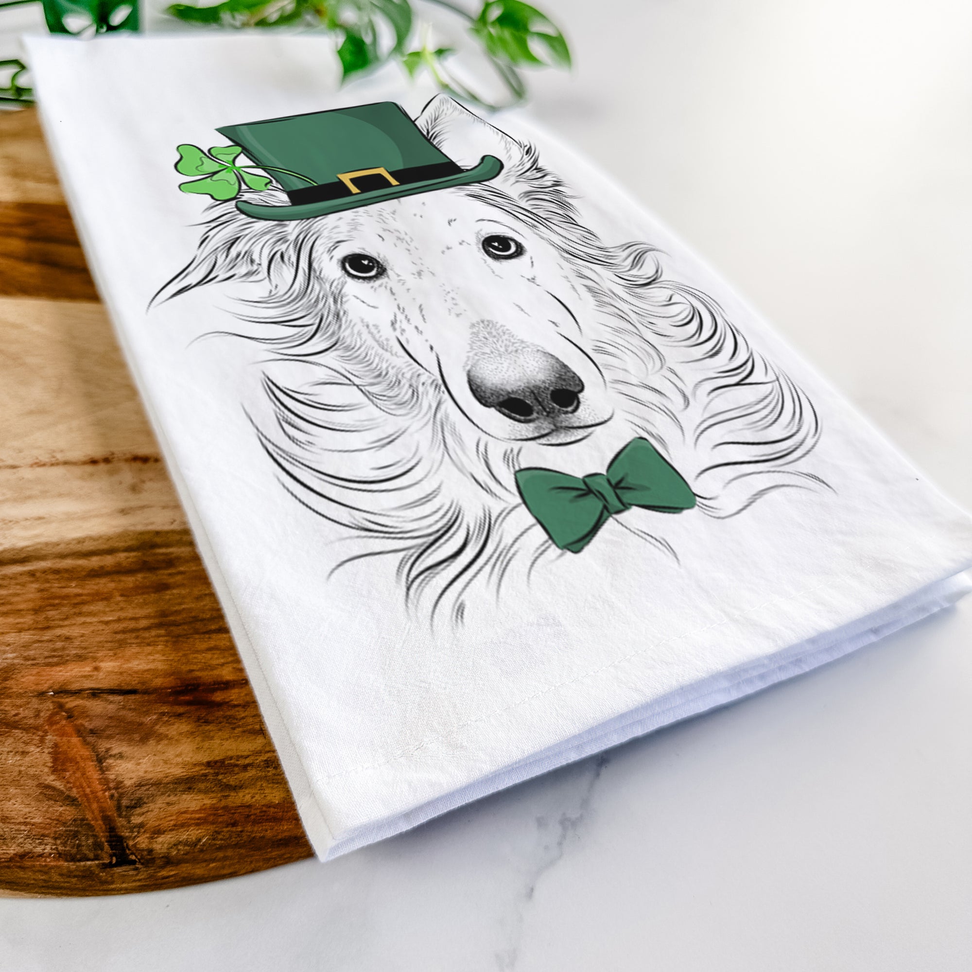 Jasha the Borzoi Tea Towel