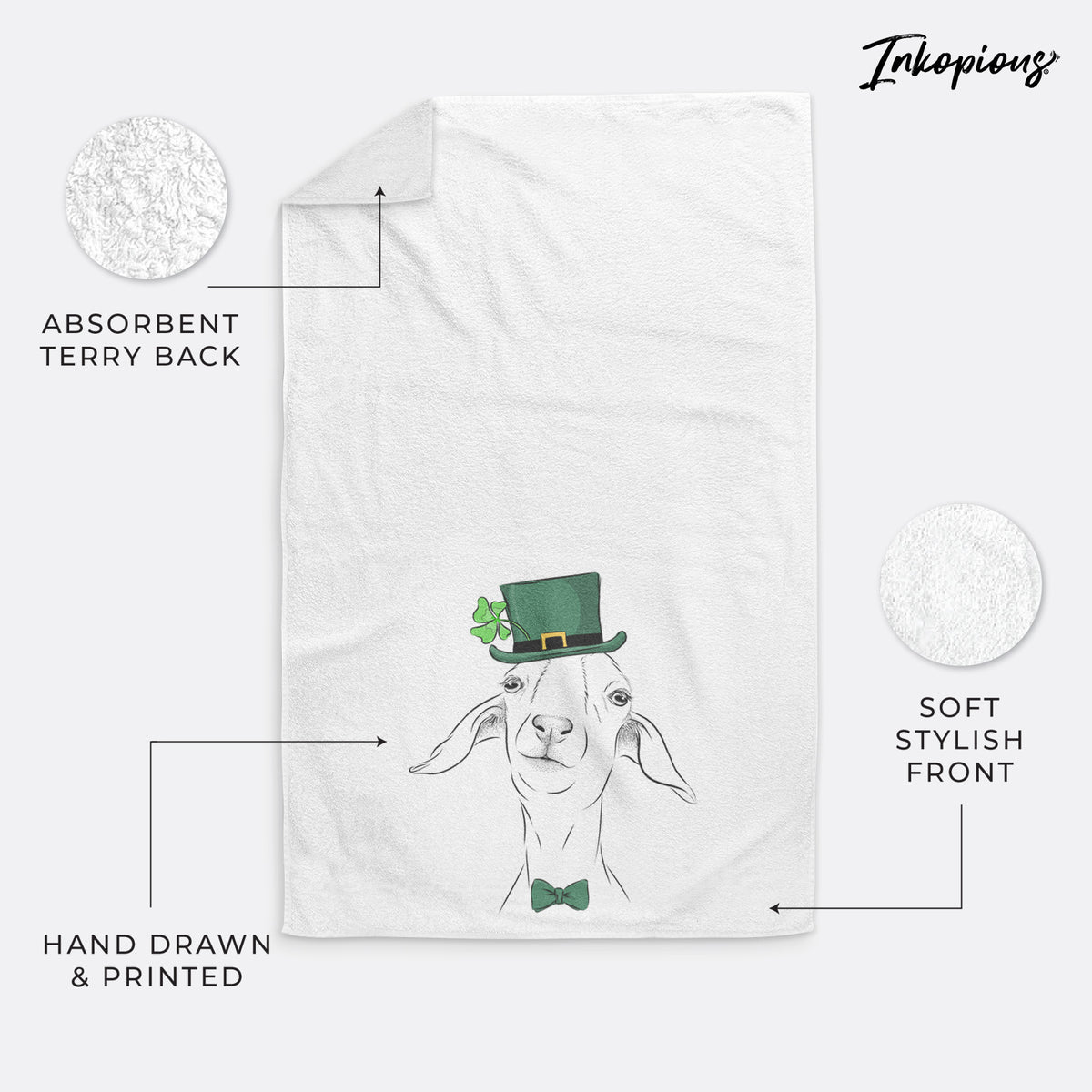 Kara Dune the Spanish Boer Goat Decorative Hand Towel