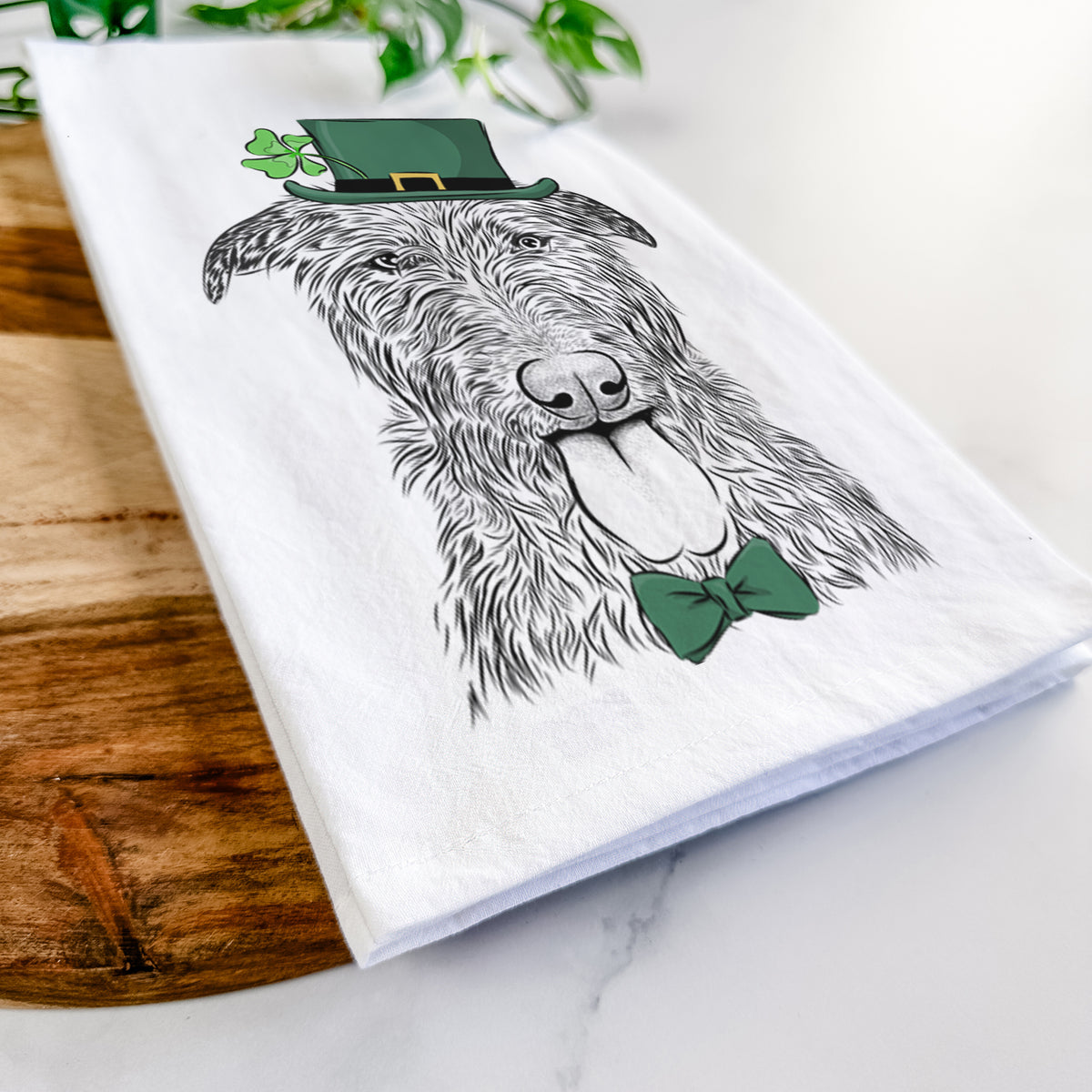 Keeva the Irish Wolfhound Tea Towel