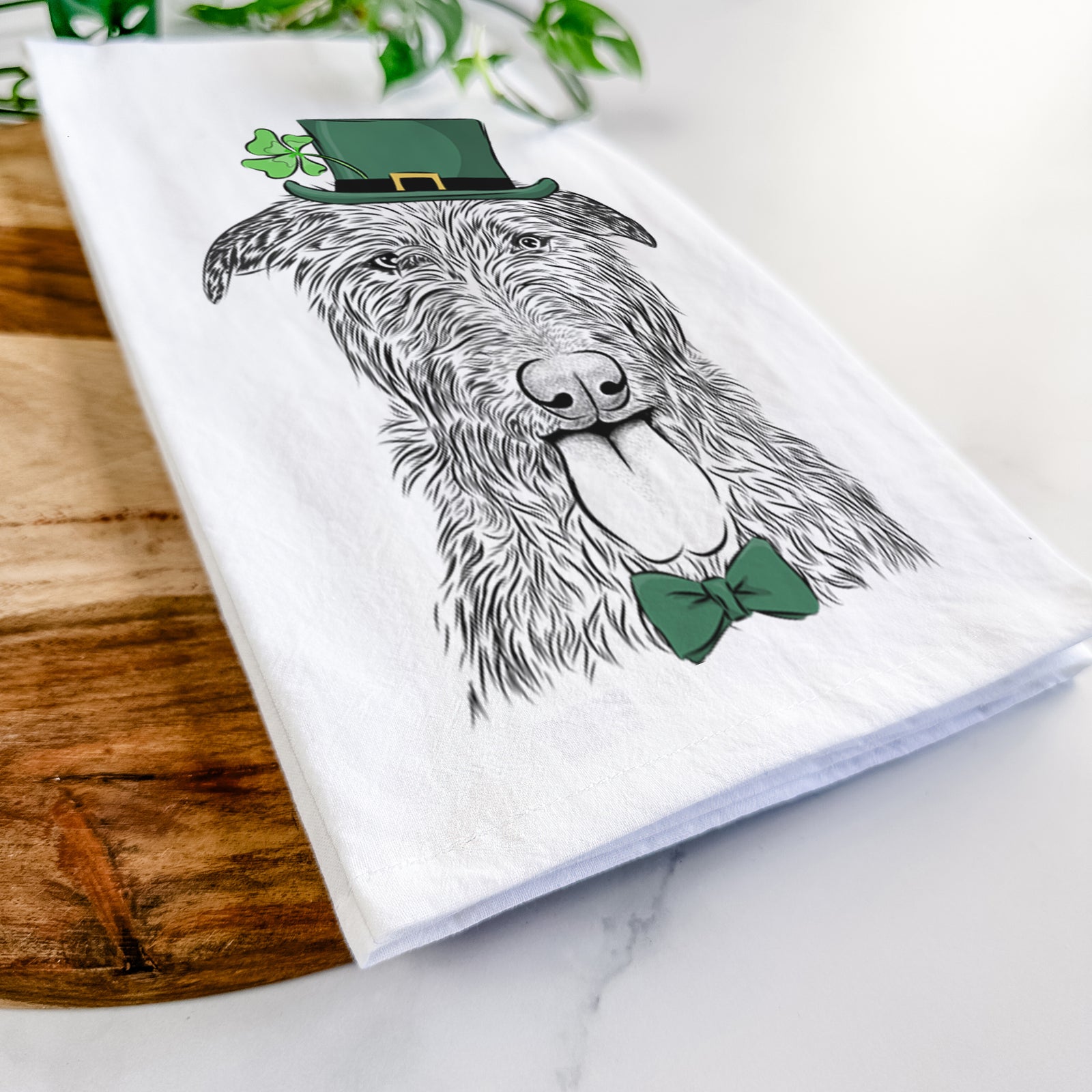 Keeva the Irish Wolfhound Tea Towel