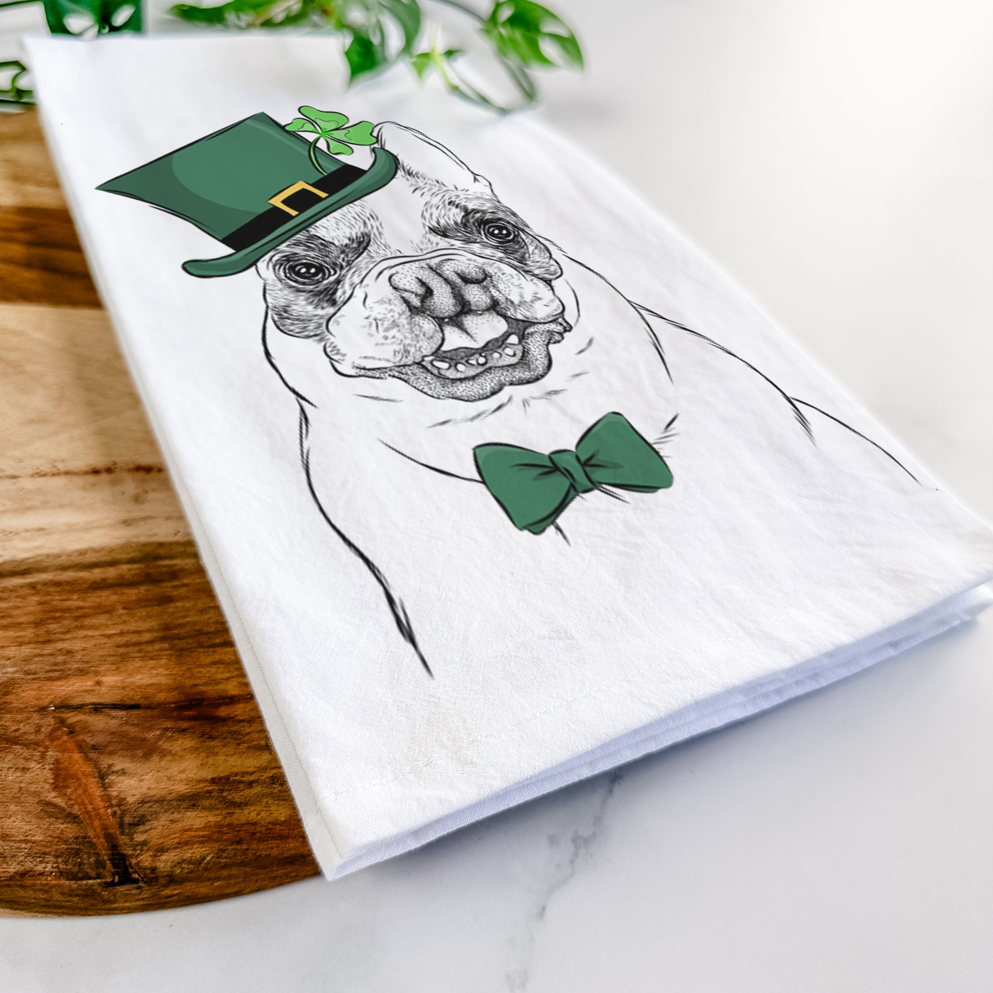 Lentil the French Bulldog Tea Towel