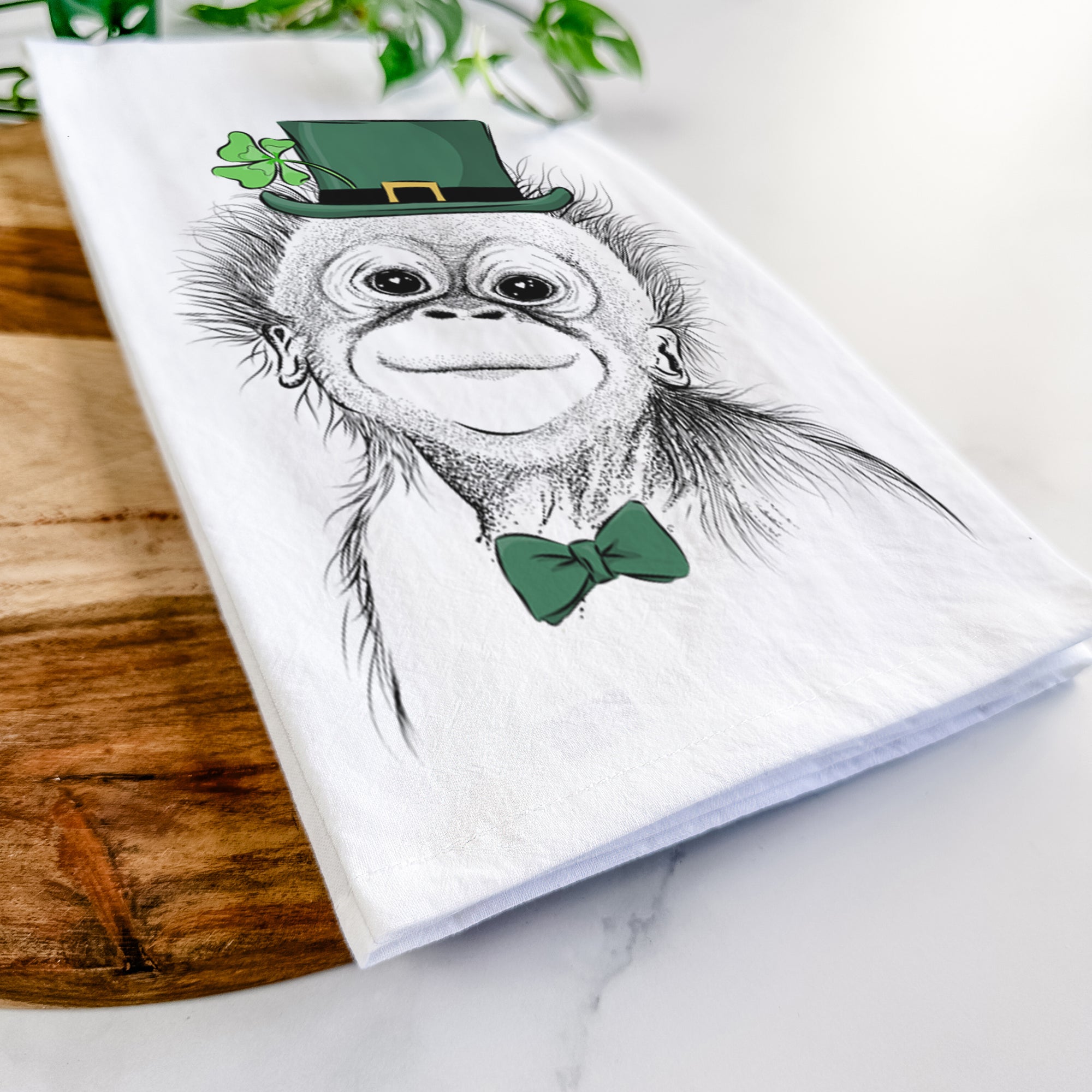 Louie the Baby Orangutan Tea Towel