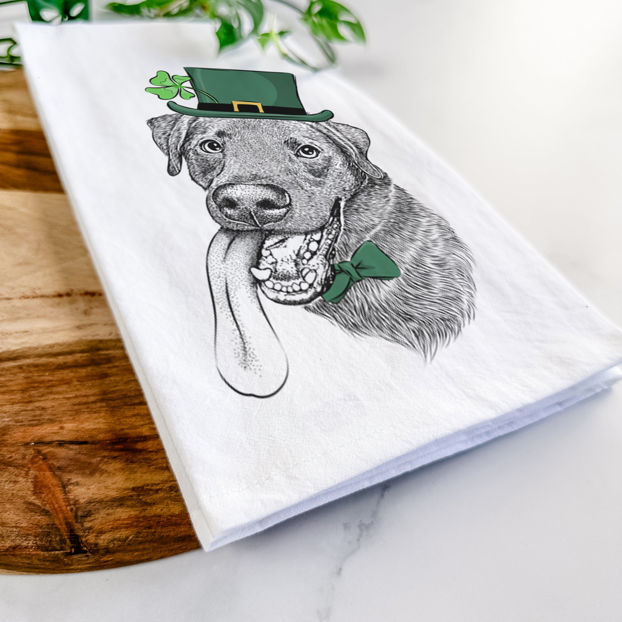 Macaroni the Lab Mix Tea Towel