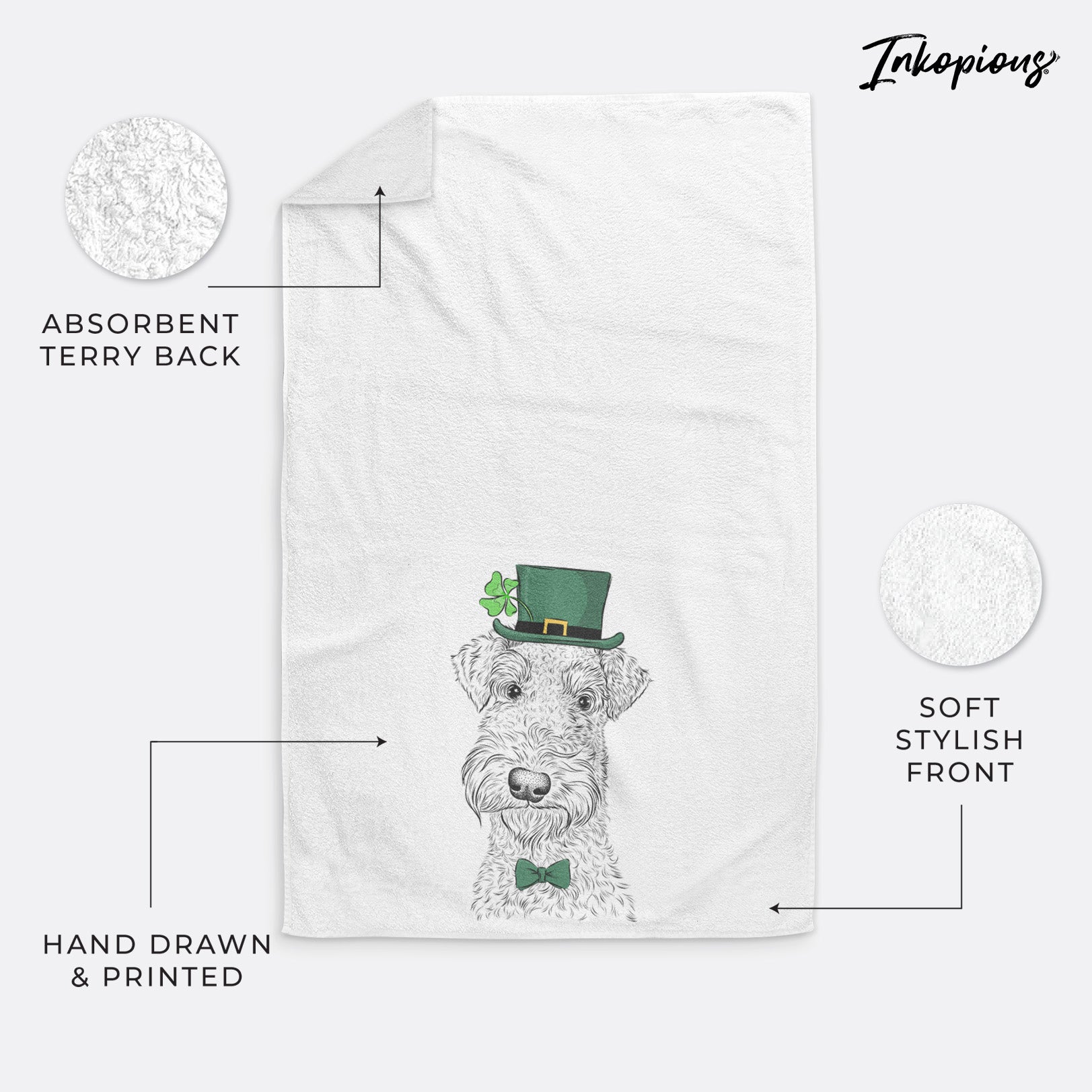 Roc Haven Maggie May the Airedale Terrier Decorative Hand Towel