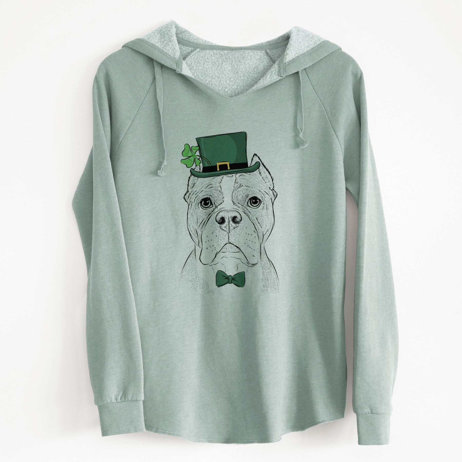 St. Patrick's Maggie the American Bulldog - Cali Wave Hooded Sweatshirt