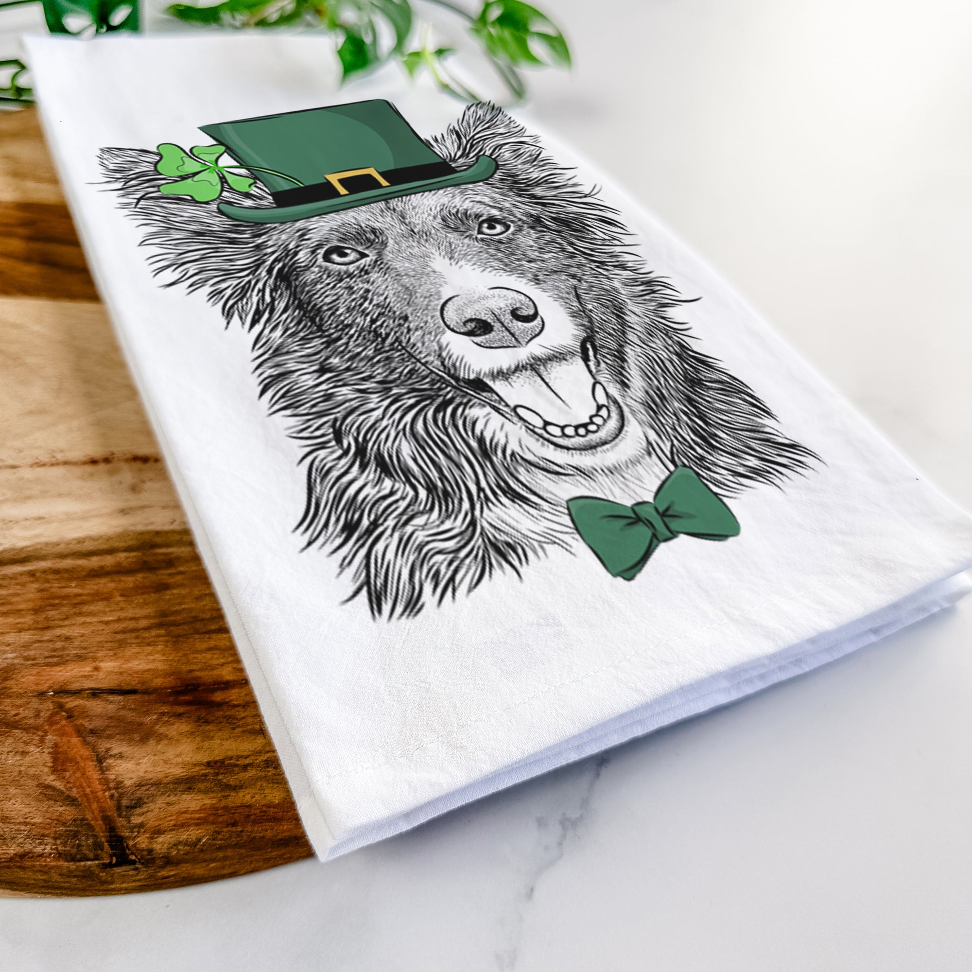 Marti the Border Collie Tea Towel