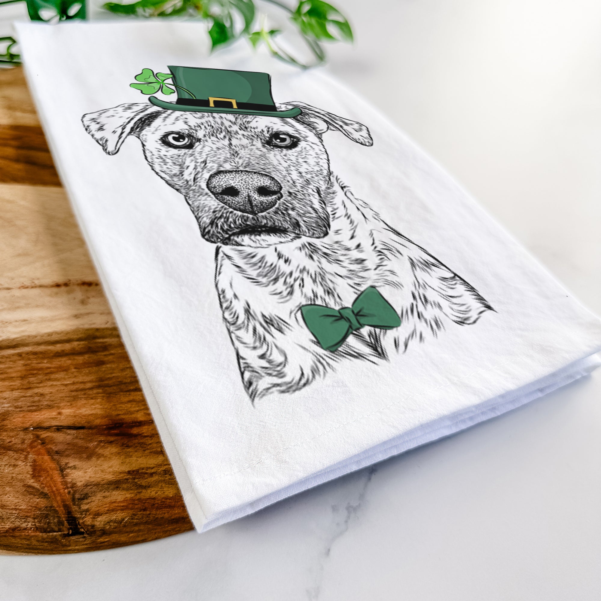 Monster Baby the Pitbull Mix Tea Towel