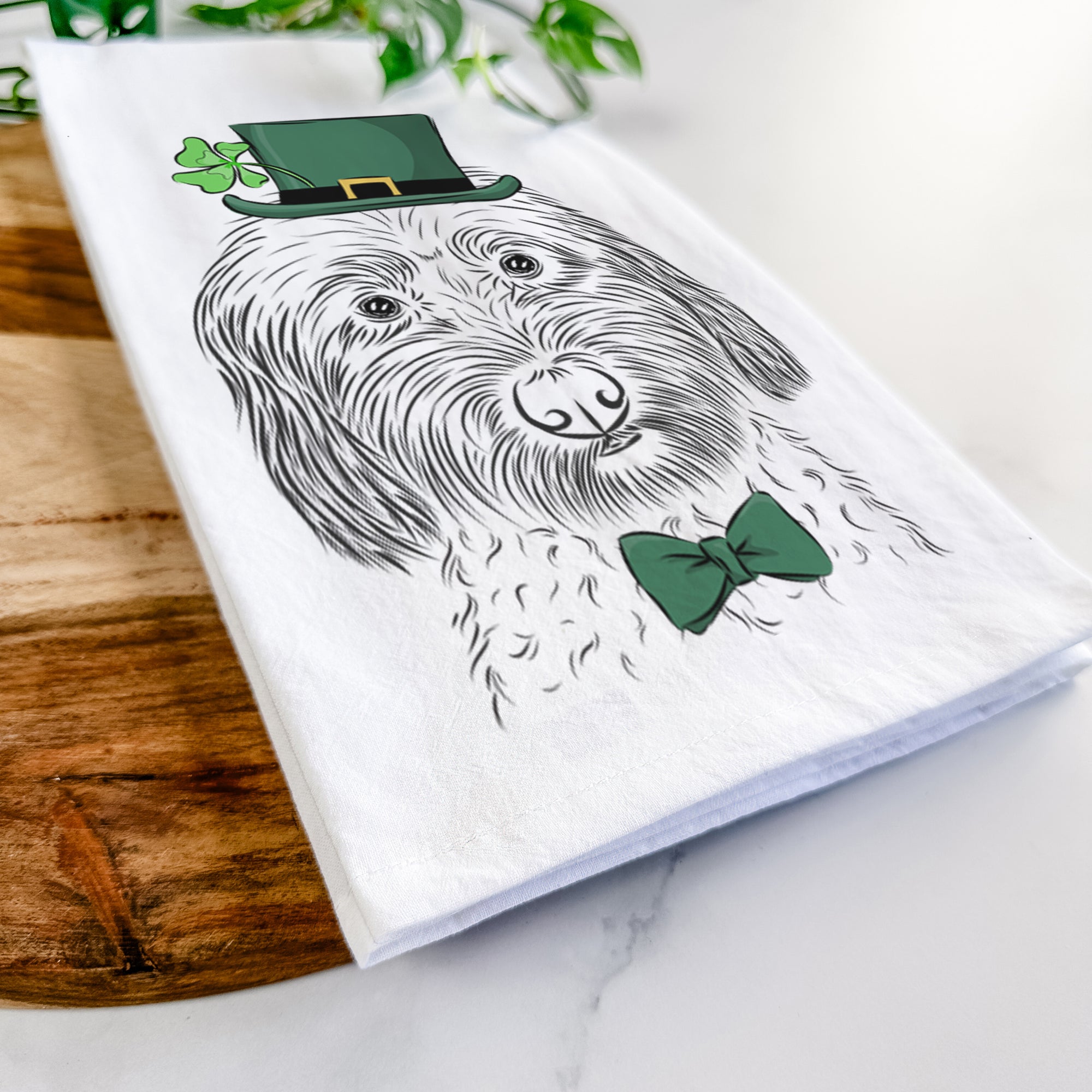 Niles the Soft Coated Wheaten Terrier Tea Towel