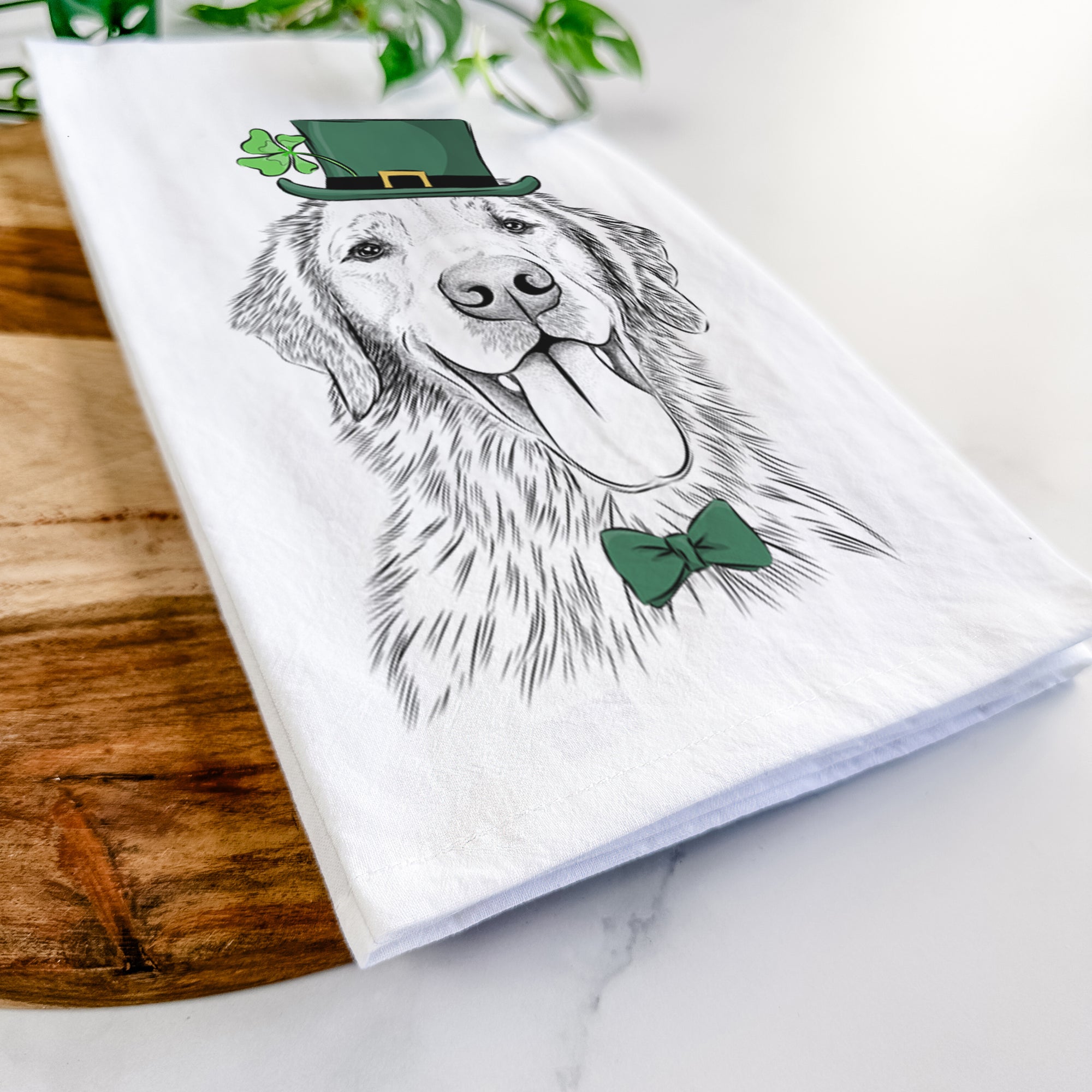 Oliver Tredup the Golden Retriever Tea Towel