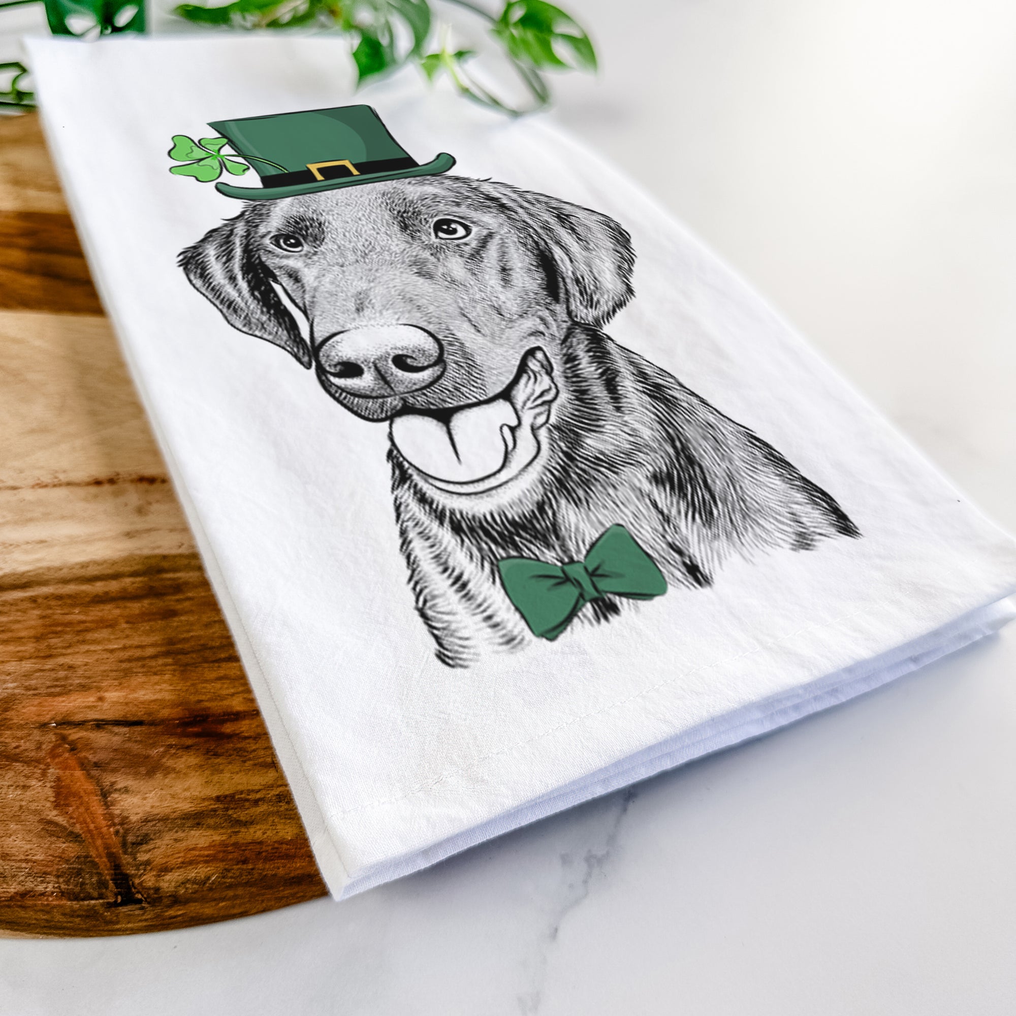 Onyx the Labrador Retriever Tea Towel