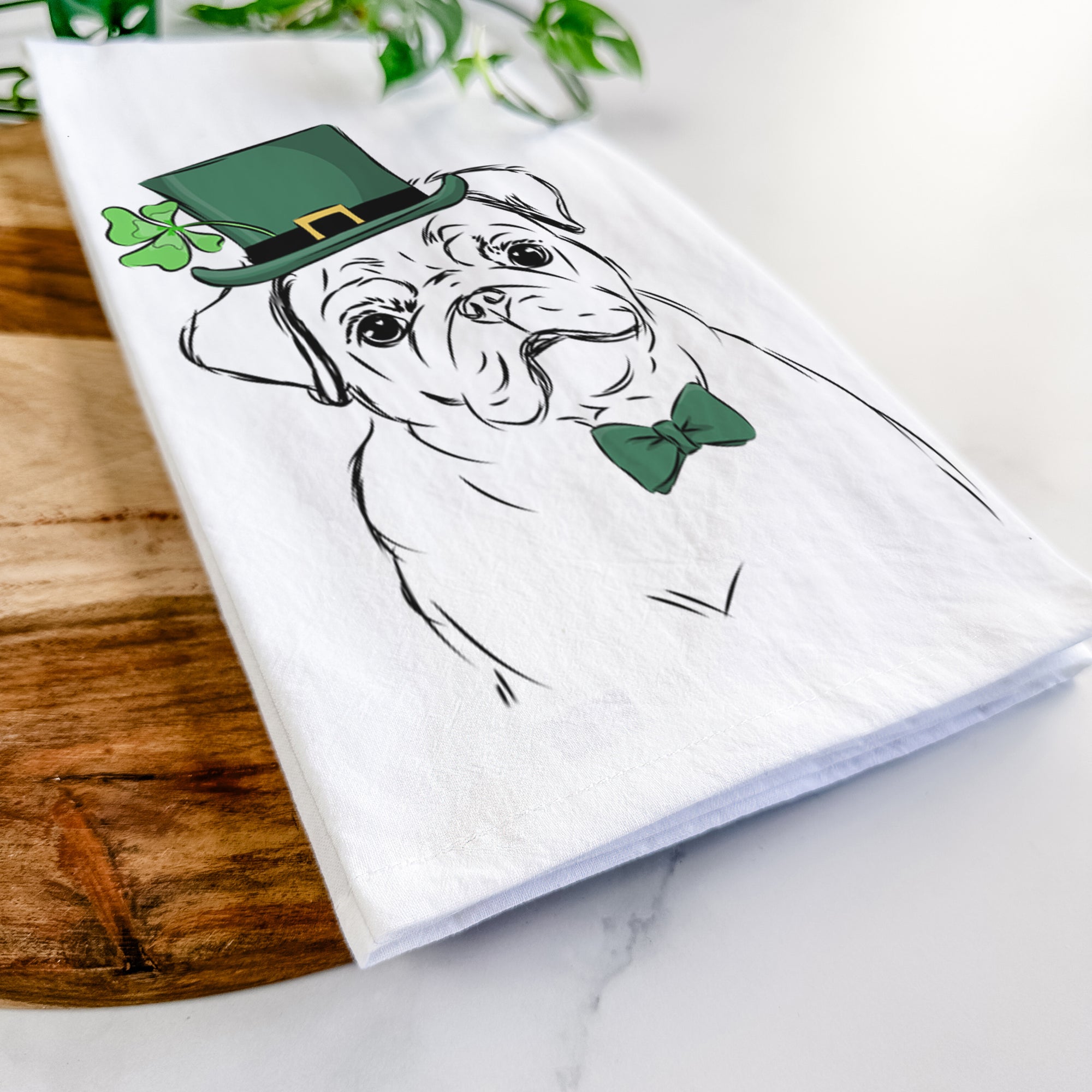 Otis the Pug Tea Towel