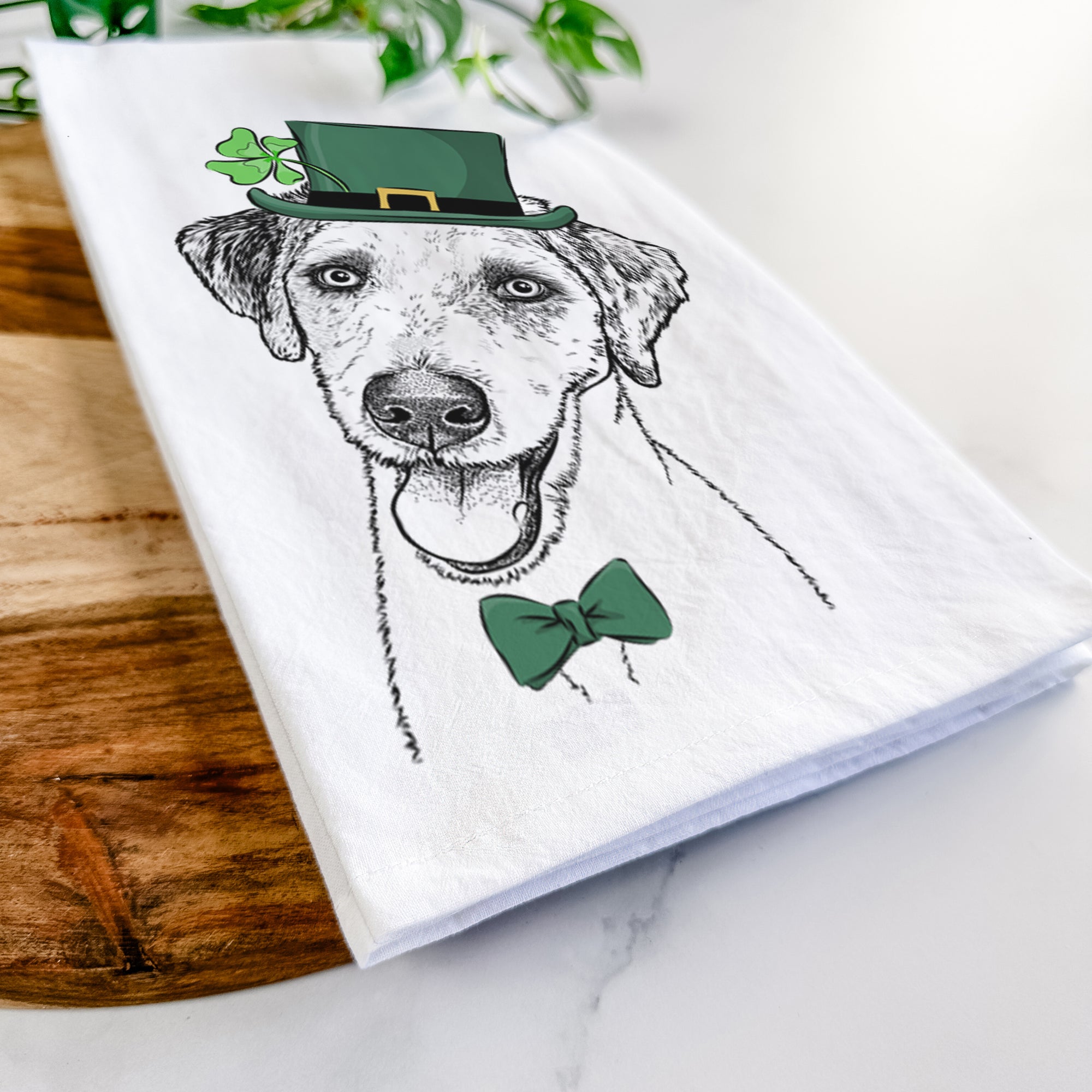 Palm Palm the Aussiedoodle Tea Towel