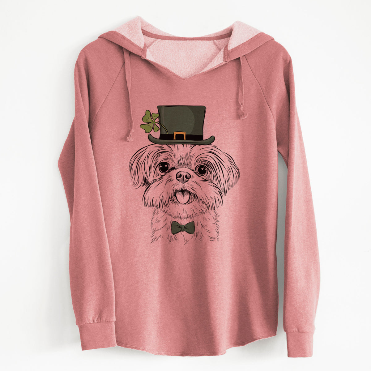 St. Patrick's Pebbles the Shorkie - Cali Wave Hooded Sweatshirt