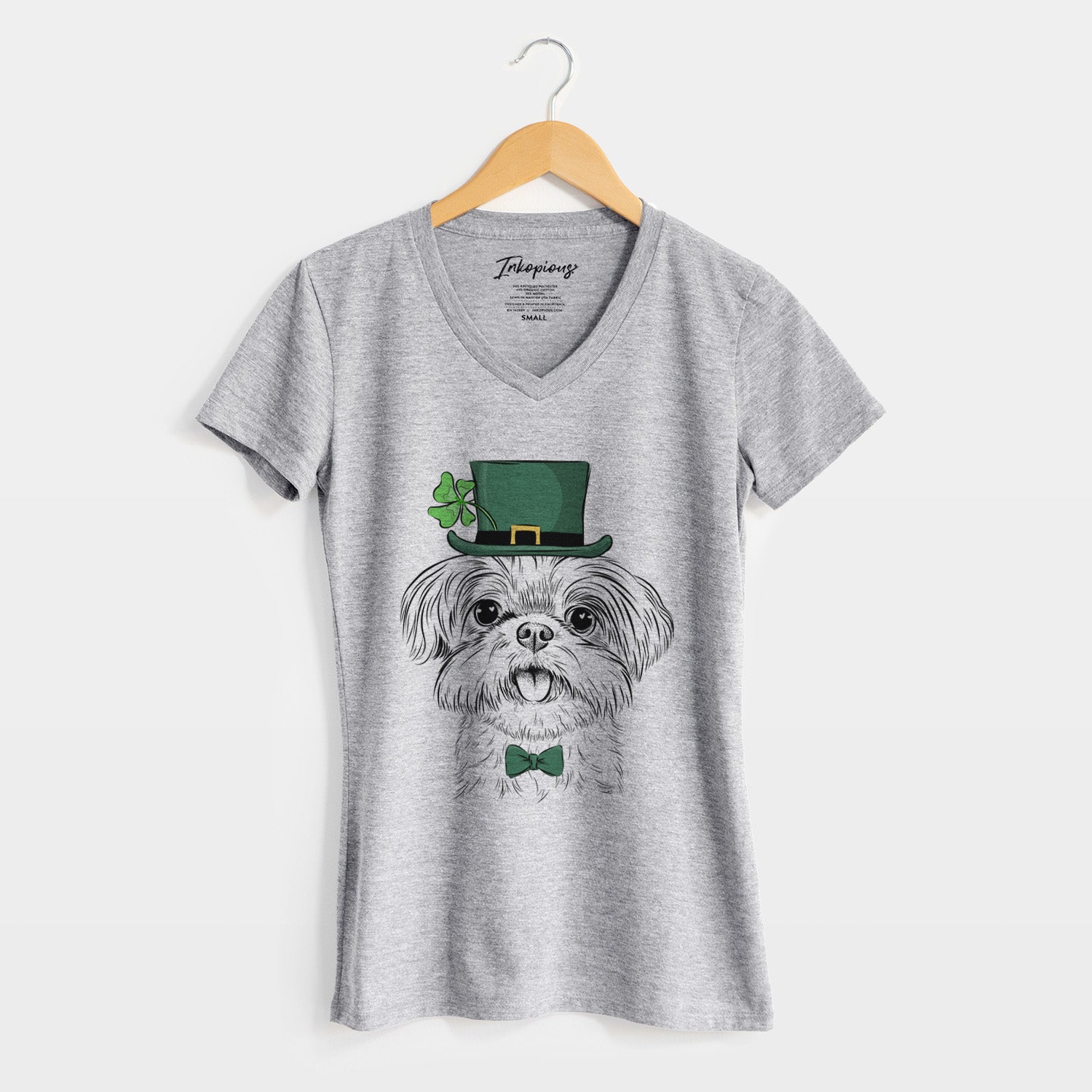 St. Patrick's Pebbles the Shorkie - Women's Perfect V-neck Shirt