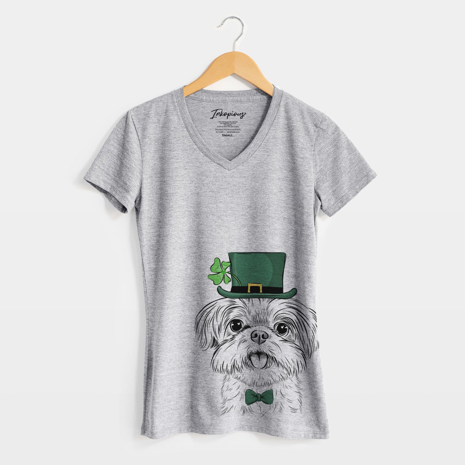 St. Patrick's Pebbles the Shorkie - Women's Perfect V-neck Shirt