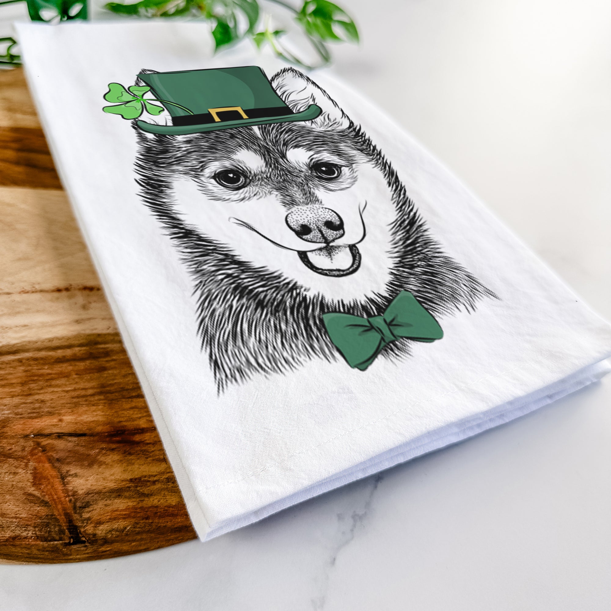 Posey the Alaskan Klee Kai Tea Towel