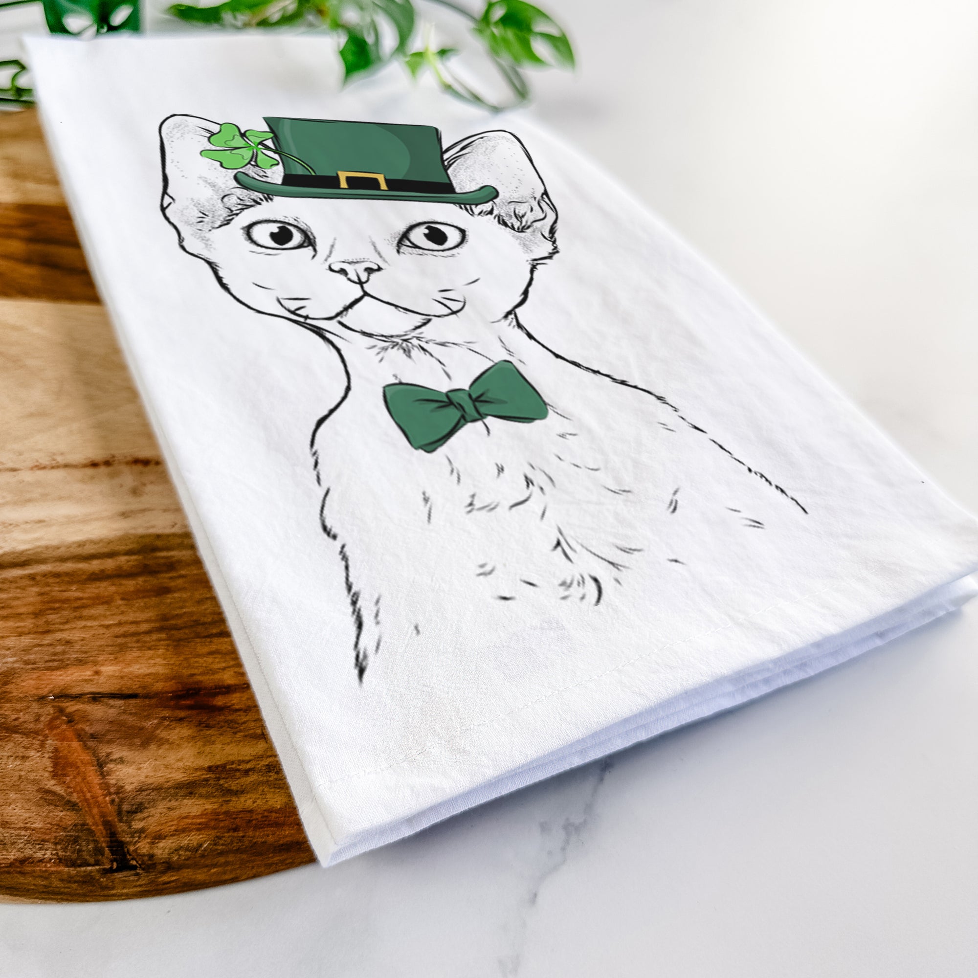 Ripley the Devon Rex Cat Tea Towel