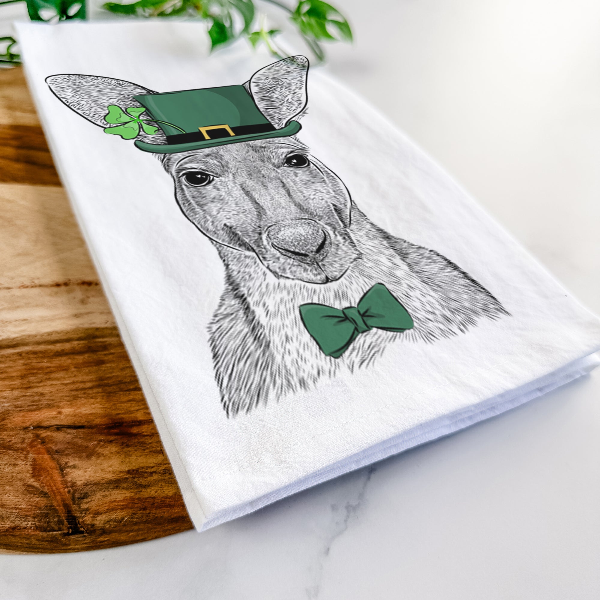 Roger the Red Kangaroo Tea Towel