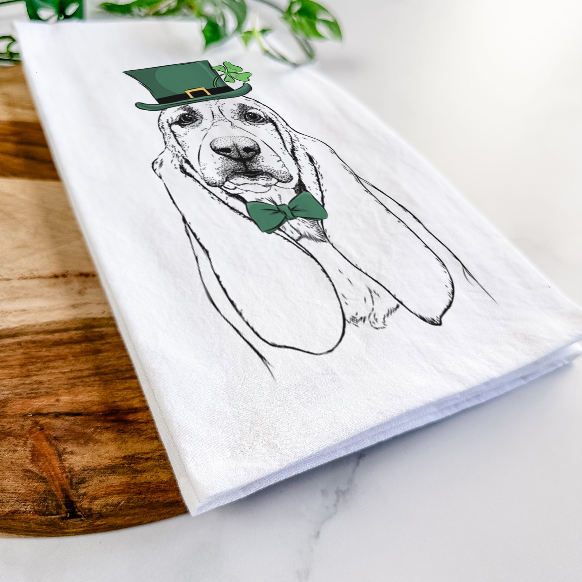 Rolo the Basset Hound Tea Towel