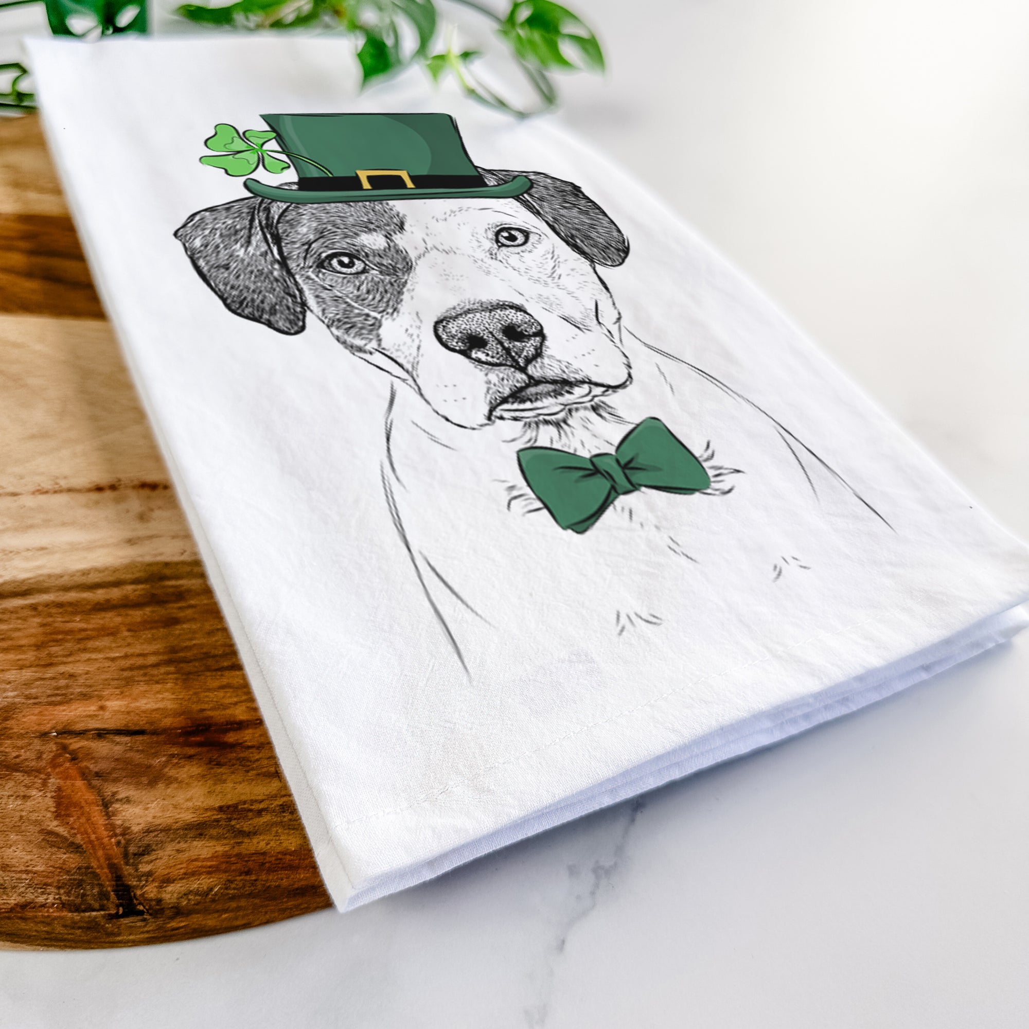 Ryleigh the Beagle Pitbull Mix Tea Towel