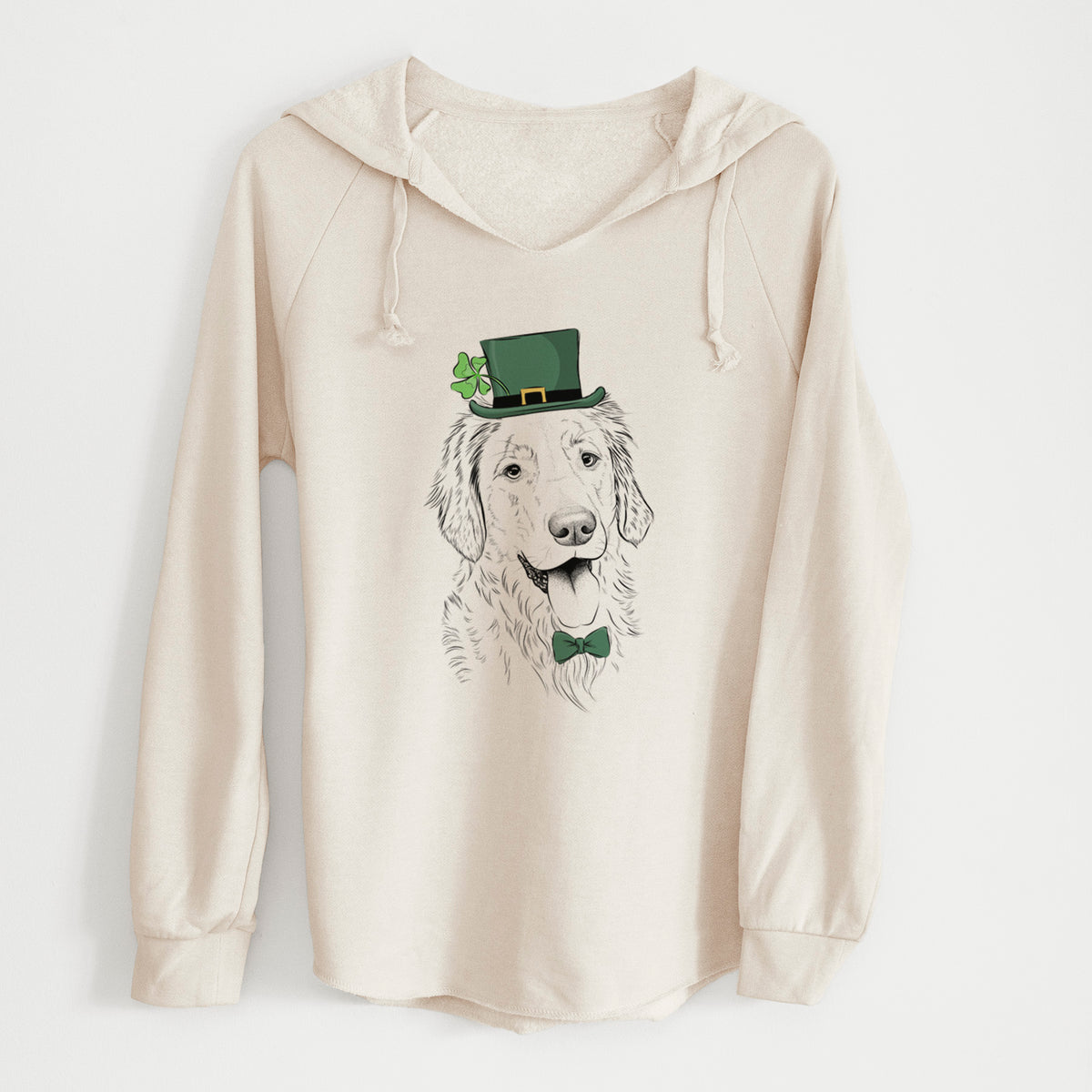 St. Patrick's Semba the Golden Retriever - Cali Wave Hooded Sweatshirt