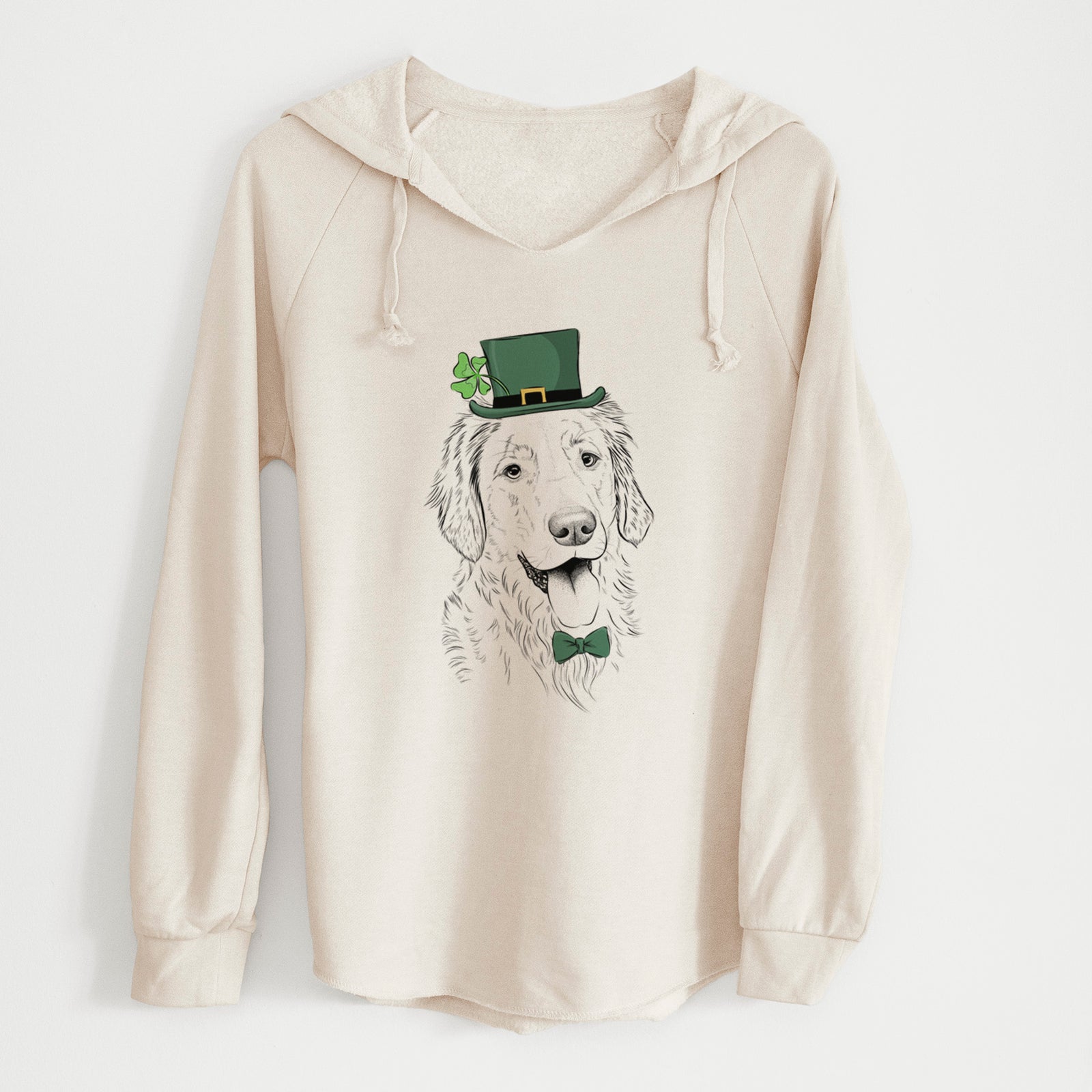 St. Patrick's Semba the Golden Retriever - Cali Wave Hooded Sweatshirt